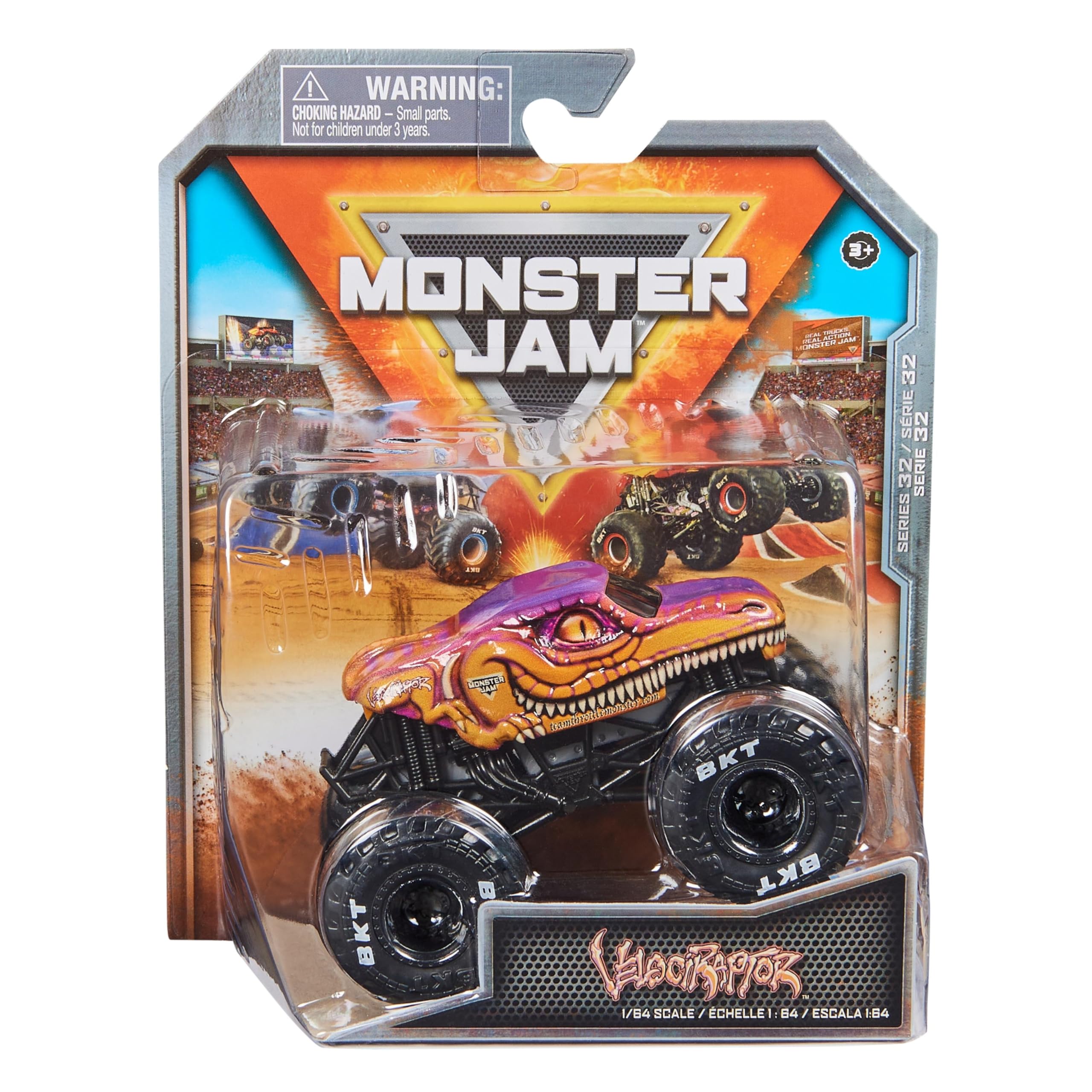 Foto 2 pulgar | Camión Fundido Monster Jam 2023 Spin Master 1:64 Velociraptor - Venta Internacional