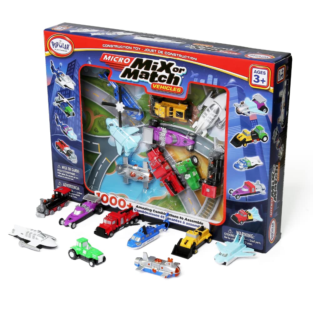 Set de Juguetes Populares Playthings Micro Mix Or Match Vehicles X9 - Venta Internacional