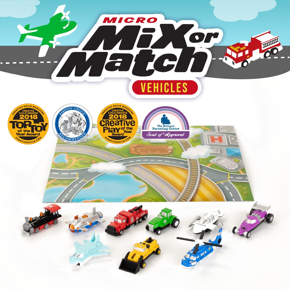 Foto 3 pulgar | Set de Juguetes Populares Playthings Micro Mix Or Match Vehicles X9 - Venta Internacional