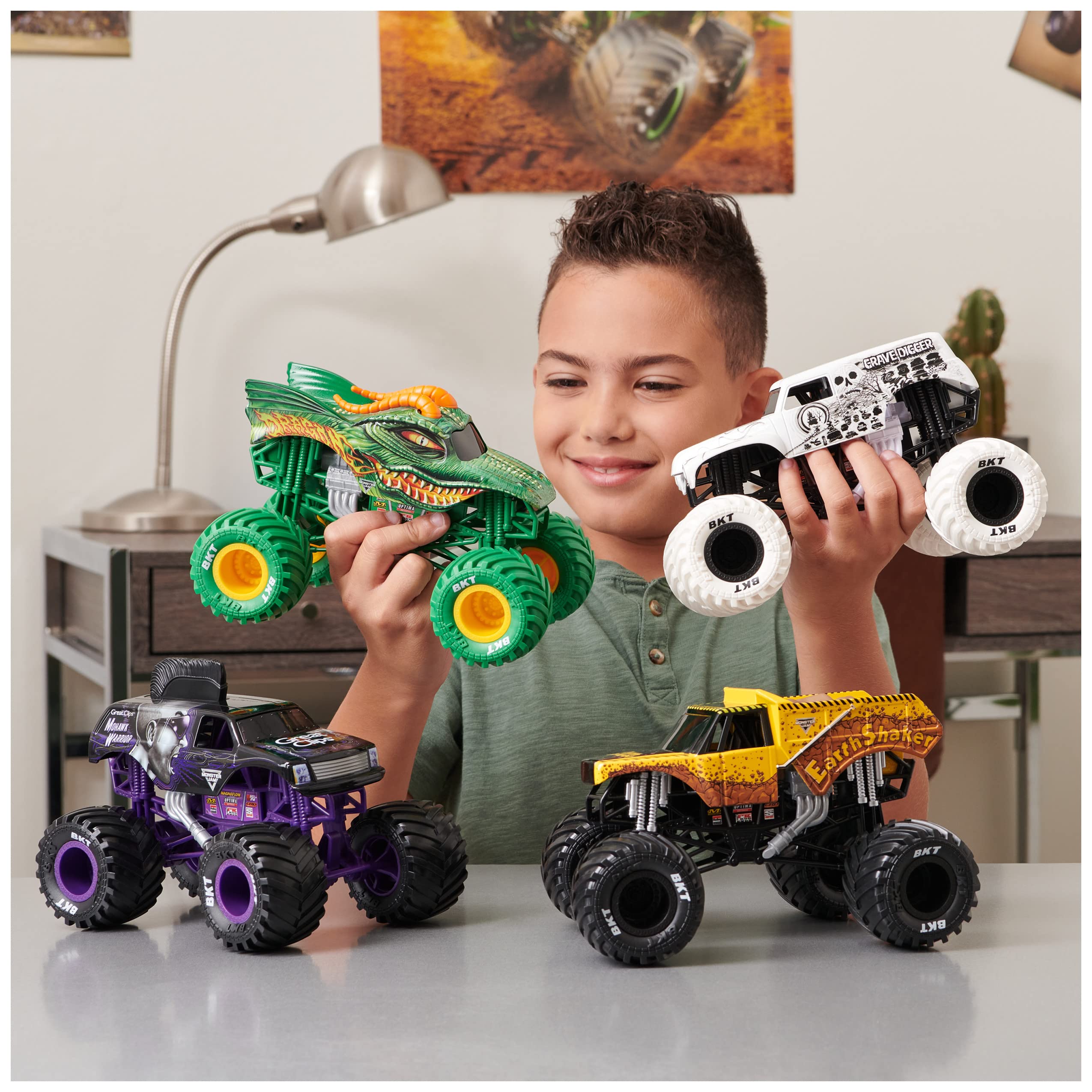 Foto 7 | Camión  Monster Truck Monster Jam Fundido A Presión De Coleccionista A Escala 1:24 - Venta Internacional