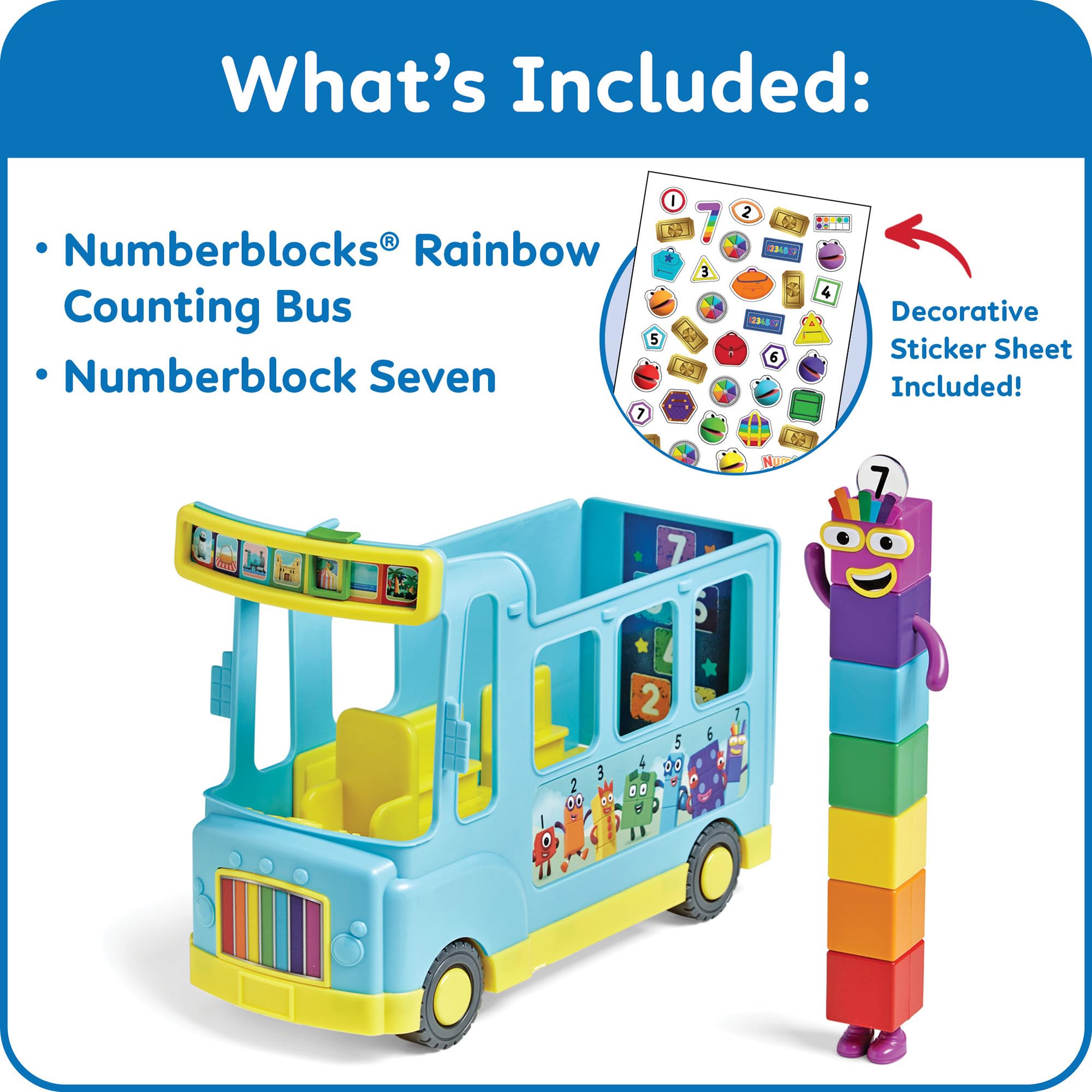 Foto 3 pulgar | Figura De Juego Playsets Hand2mind Numberblocks Rainbow Bus - Venta Internacional