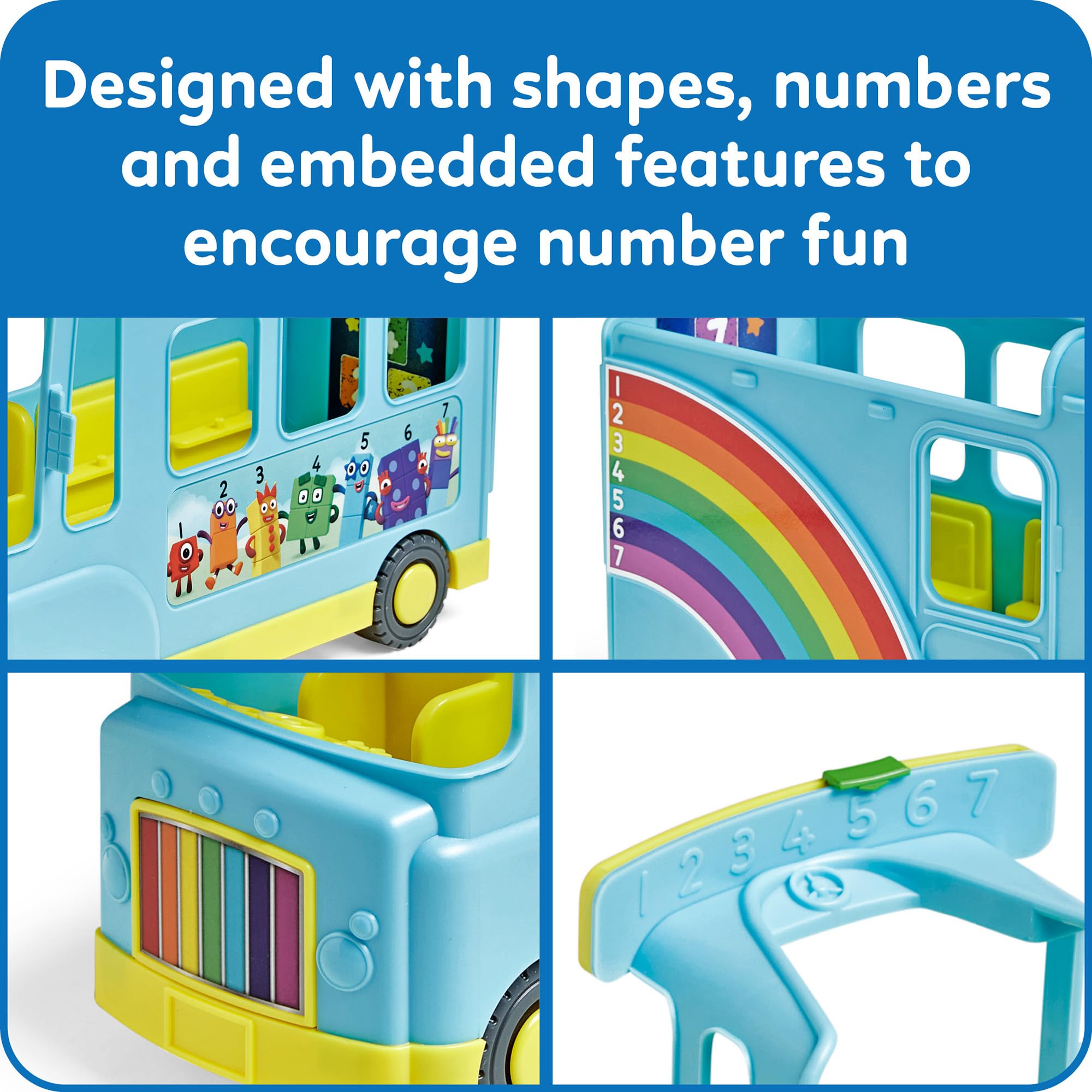 Foto 6 pulgar | Figura De Juego Playsets Hand2mind Numberblocks Rainbow Bus - Venta Internacional