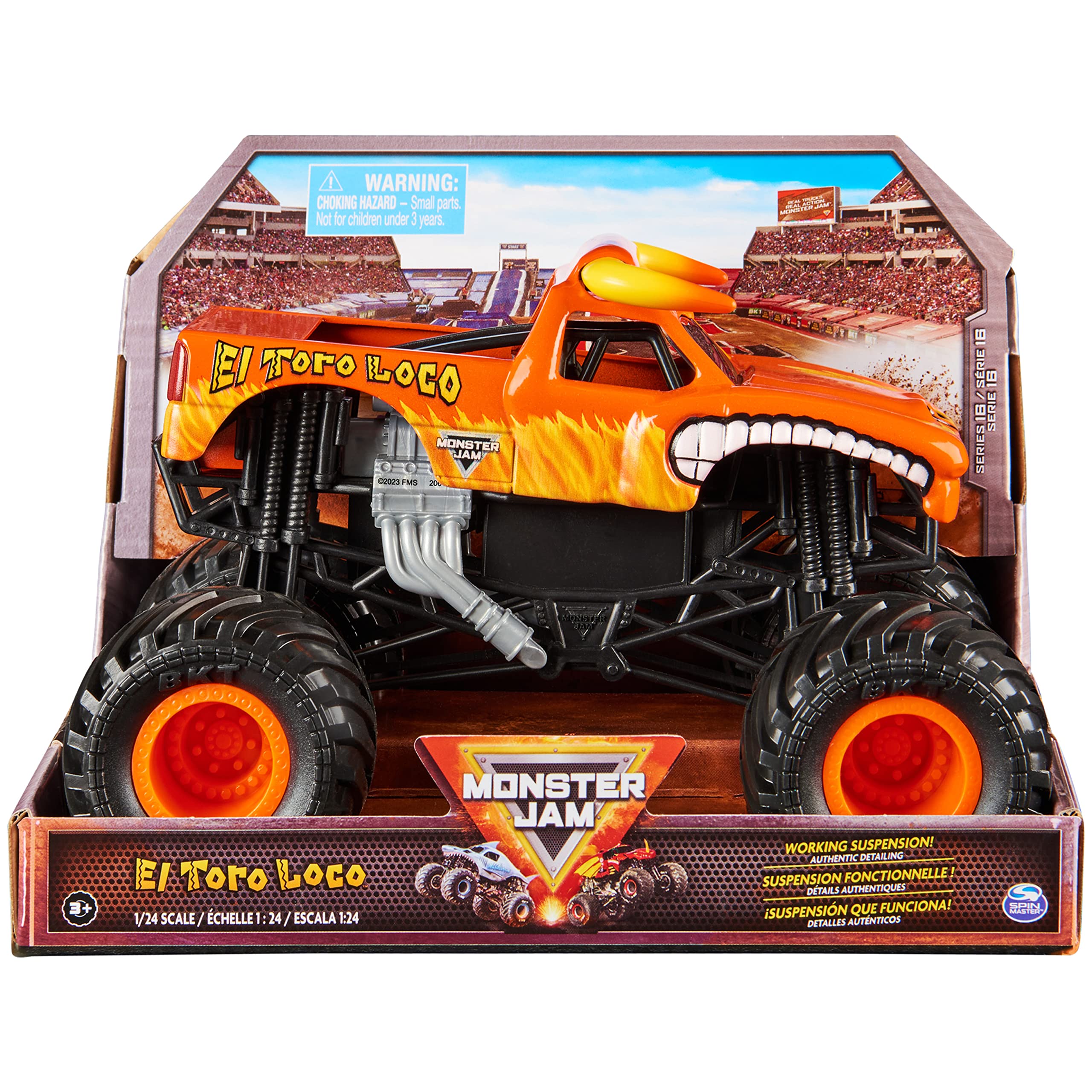 Monster Truck El Toro Loco de Colección a Escala 1:24 - Monster Jam Oficial