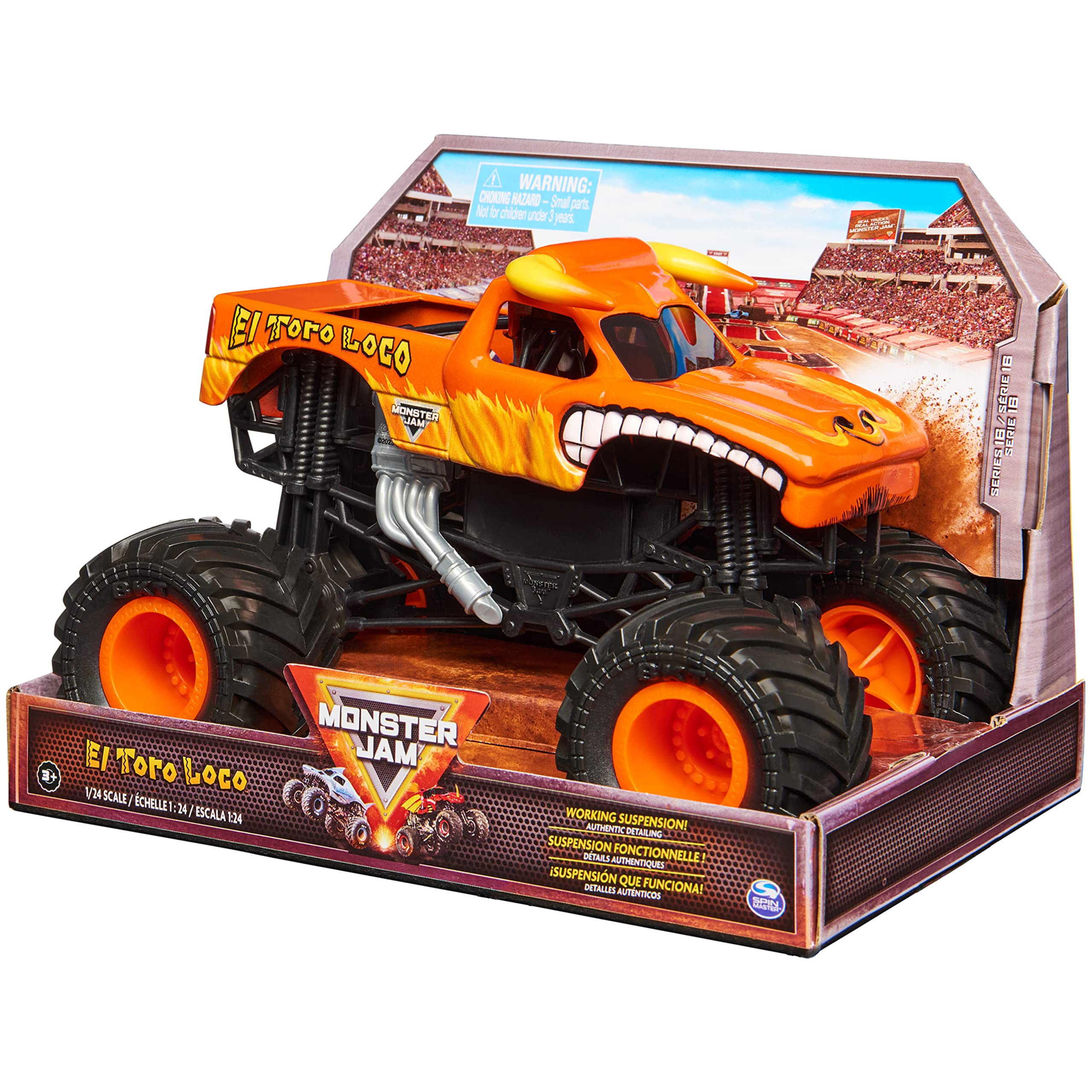 Foto 8 pulgar | Monster Truck El Toro Loco de Colección a Escala 1:24 - Monster Jam Oficial