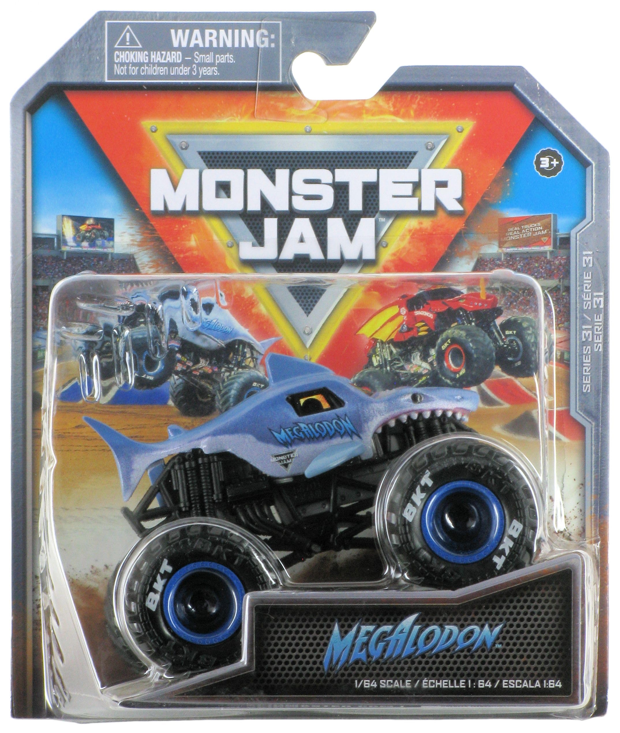 Camión Fundido Monster Jam 2023 Spin Master 1:64 Megalodon - Venta Internacional