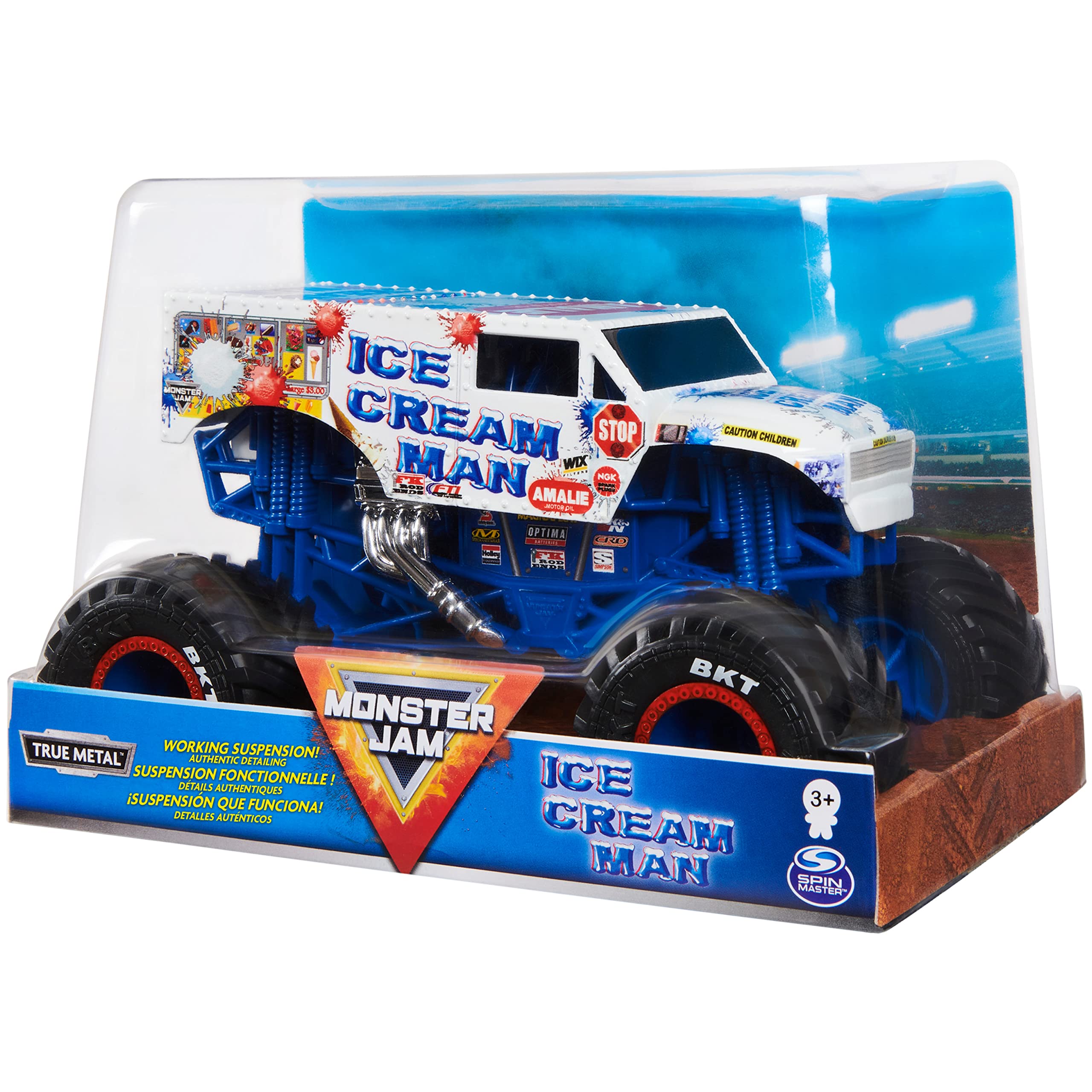 Foto 6 pulgar | Toy Monster Truck Monster Jam Ice Cream Man Escala 1:24 - Venta Internacional