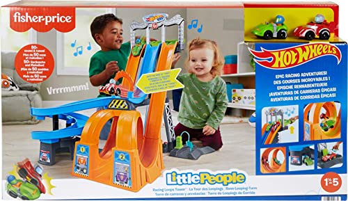Foto 7 pulgar | Playset Hot Wheels Racing Loops Tower Little People con Sonido - Venta Internacional
