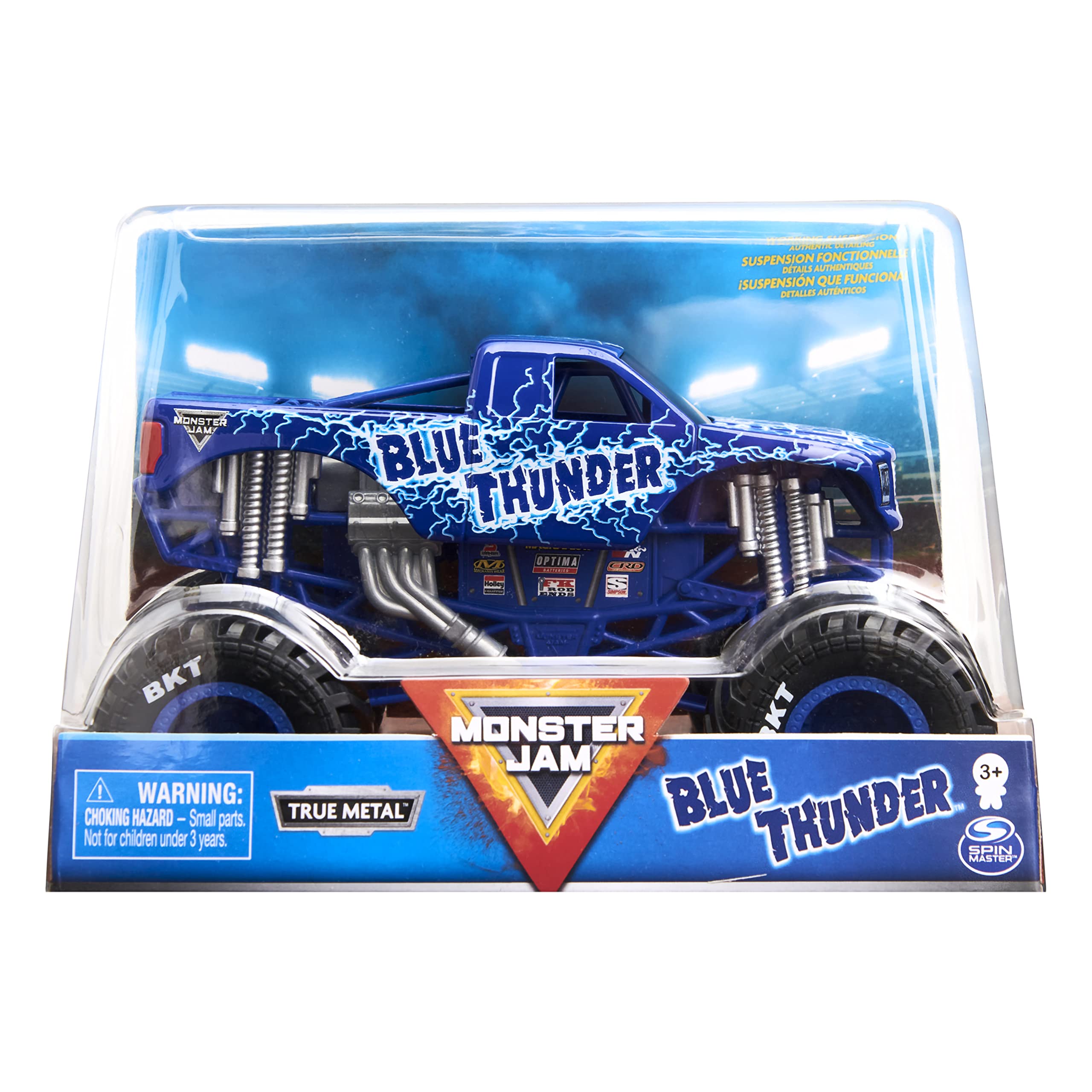 Foto 2 pulgar | Vehículo de Colección Monster Jam Blue Thunder 1:24 - Venta Internacional