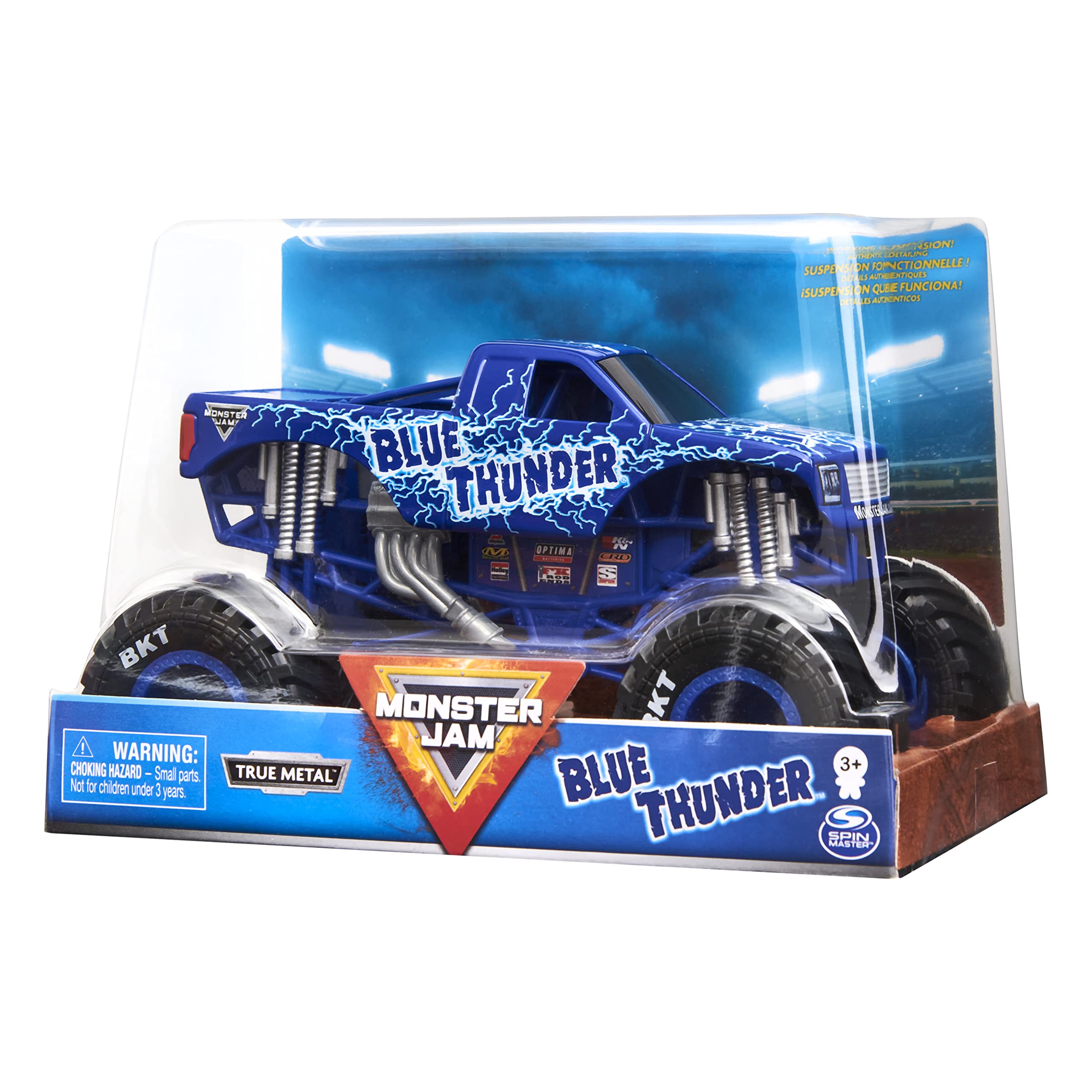 Foto 6 pulgar | Vehículo de Colección Monster Jam Blue Thunder 1:24 - Venta Internacional