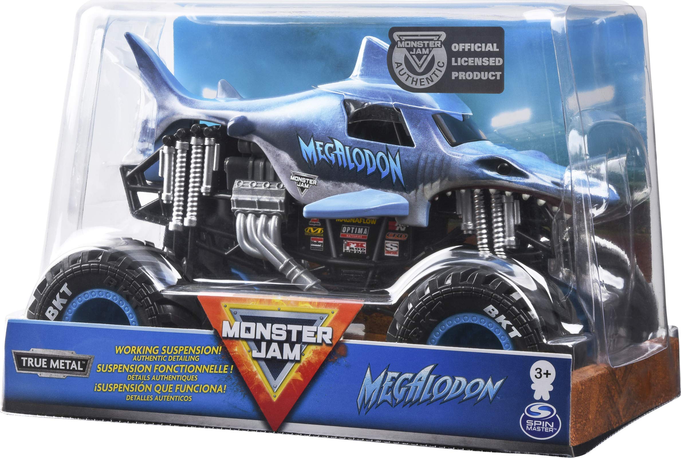 Foto 5 pulgar | Camión Monstruo Megalodon Monster Jam 1:24 Fundido a Presión