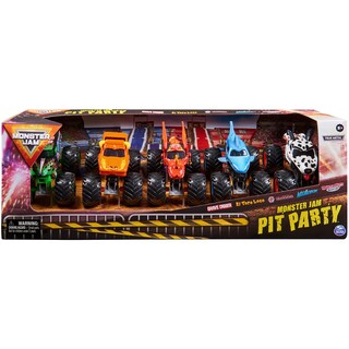 Foto 2 | Set de 5 Camiones Monstruo Pit Party de Monster Jam a Escala 1:64
