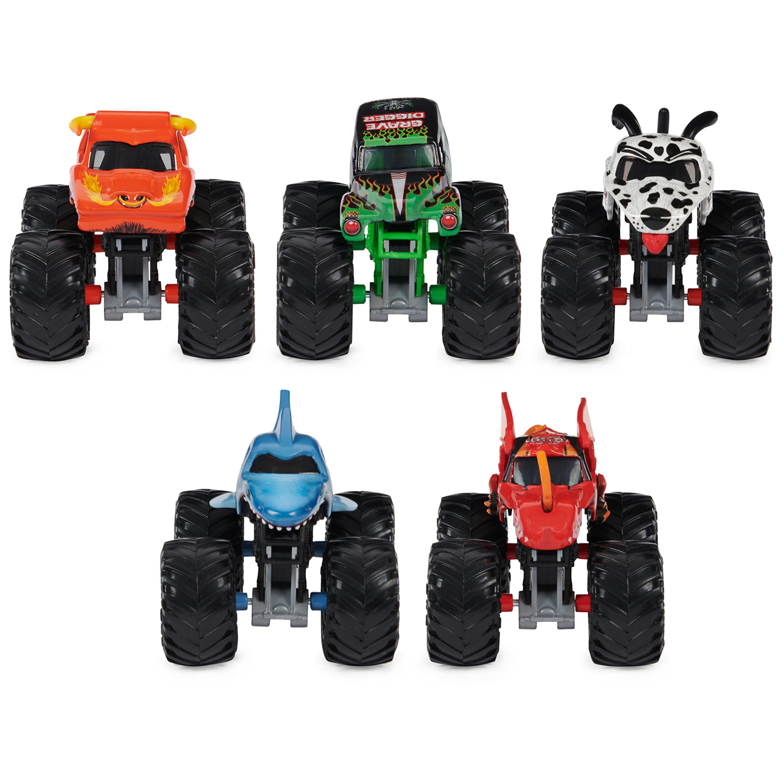 Foto 5 pulgar | Set de 5 Camiones Monstruo Pit Party de Monster Jam a Escala 1:64