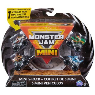 Foto 1 | Toy Monster Jam Mini Paquete De 5 Unidades Con Mystery Truck, Escala 1:87 - Venta Internacional