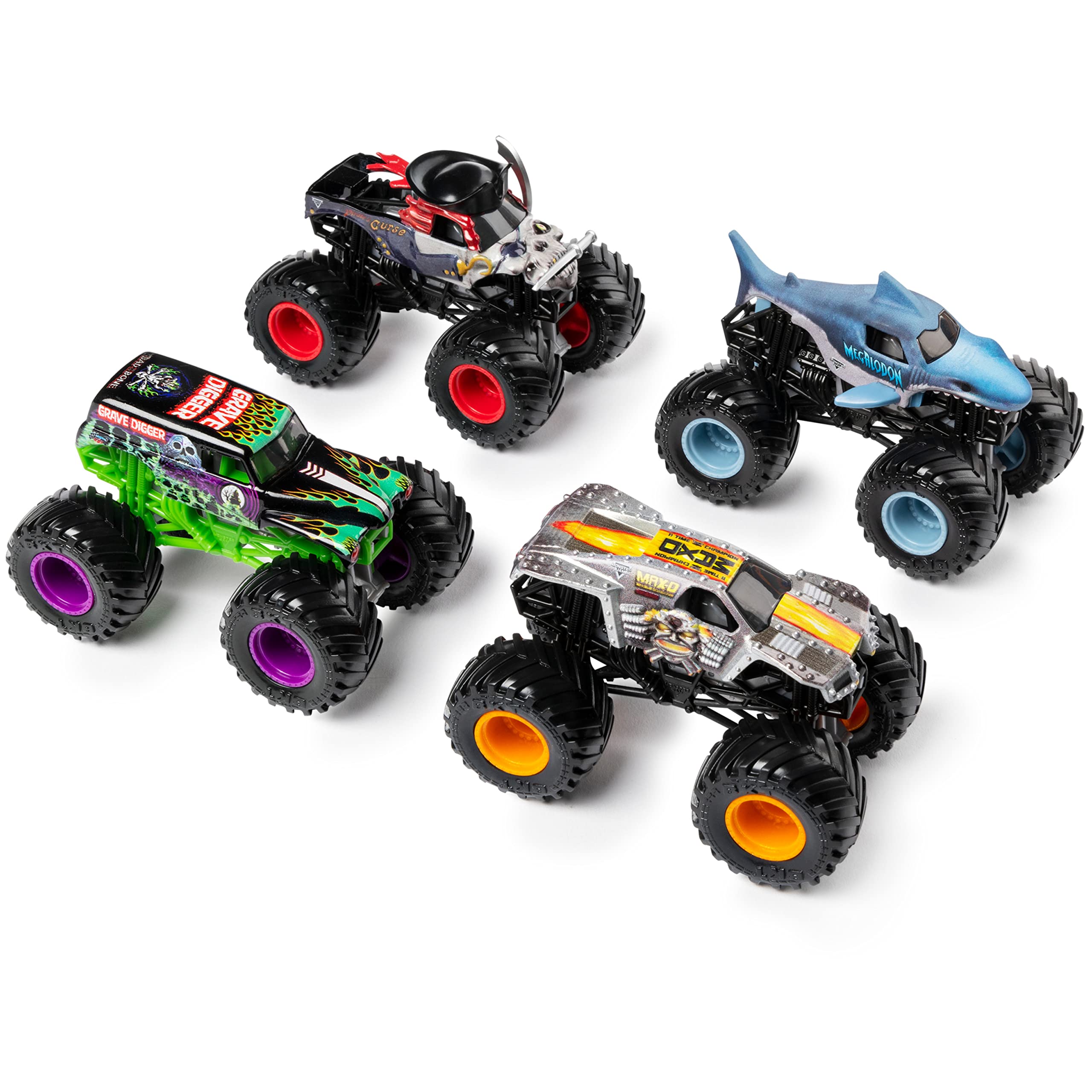 Foto 2 pulgar | Pack de 4 Unidades de Monster Jam Land Vs. Sea Monster Trucks - Venta Internacional