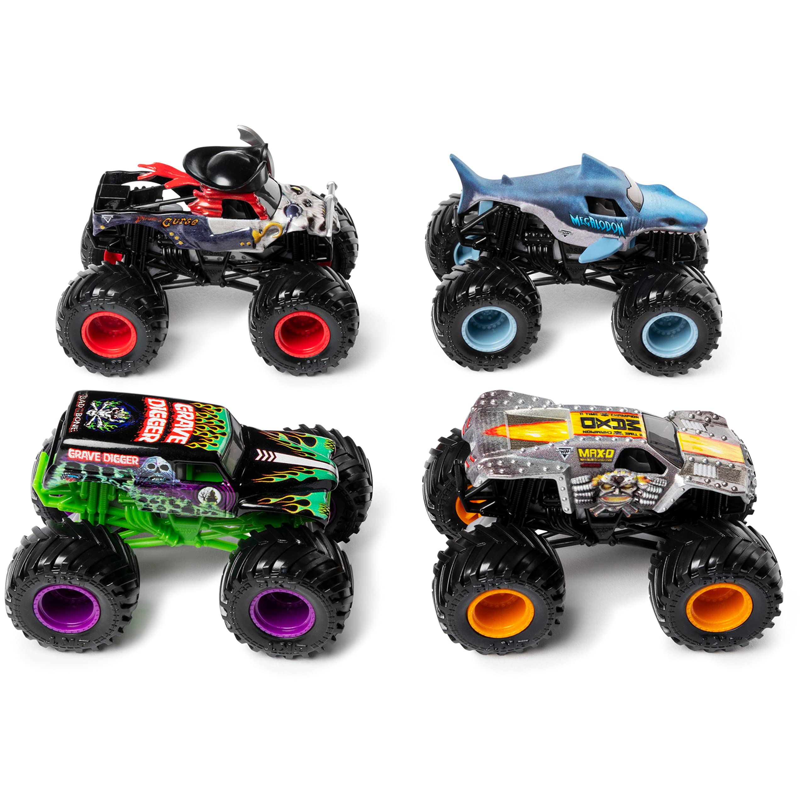 Foto 5 pulgar | Pack de 4 Unidades de Monster Jam Land Vs. Sea Monster Trucks - Venta Internacional