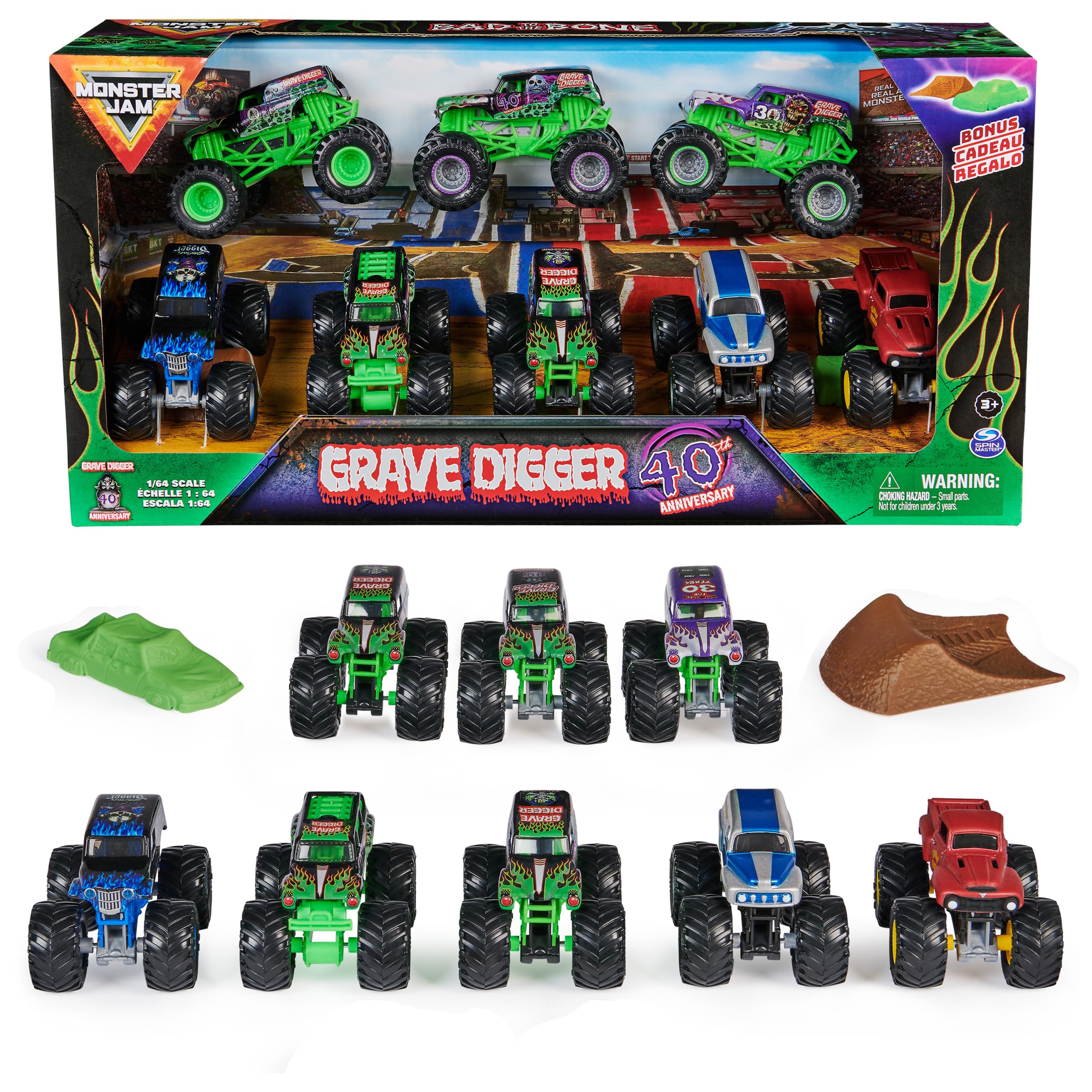 Foto 2 pulgar | Set de Carros Monster Jam Grave Digger -Venta Internacional