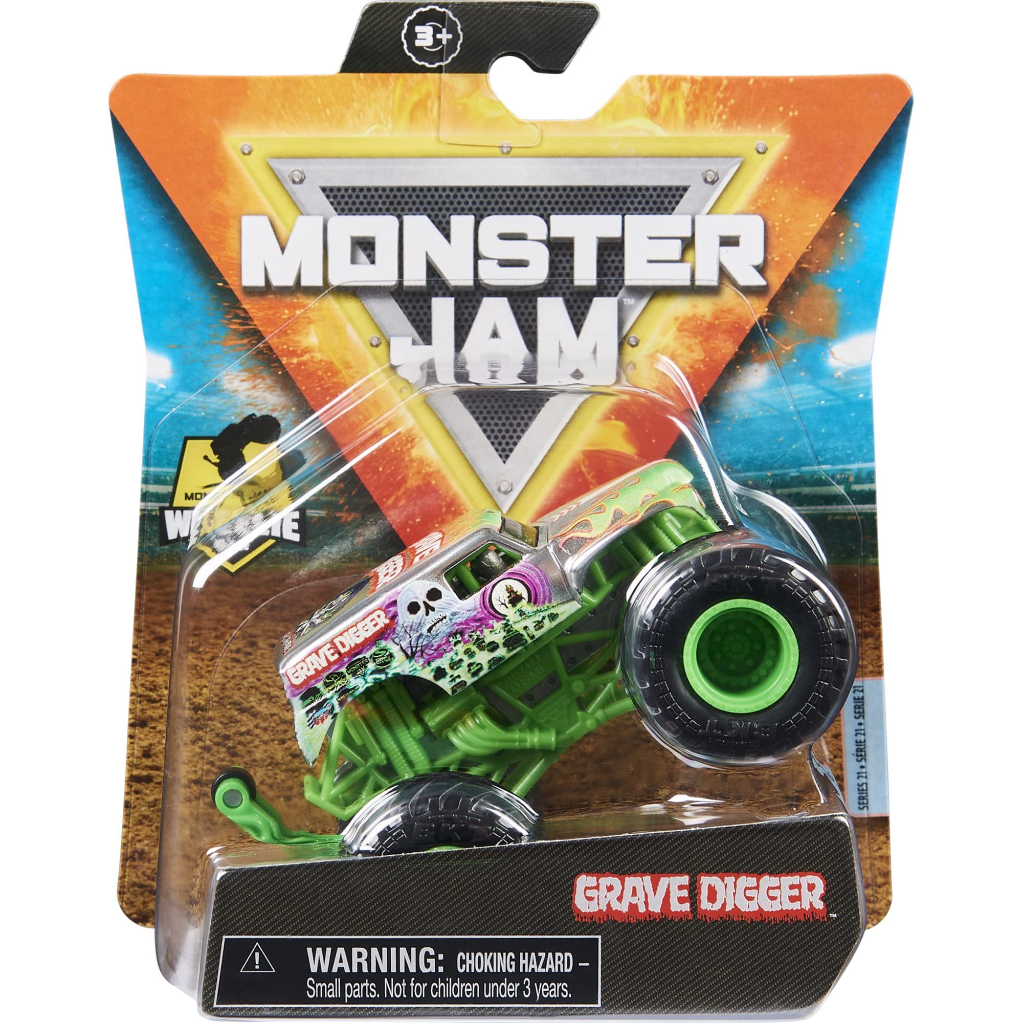 Foto 2 pulgar | Monster Truck Monster Jam 2021 1:64 con Barra y Ruedas - Venta Internacional