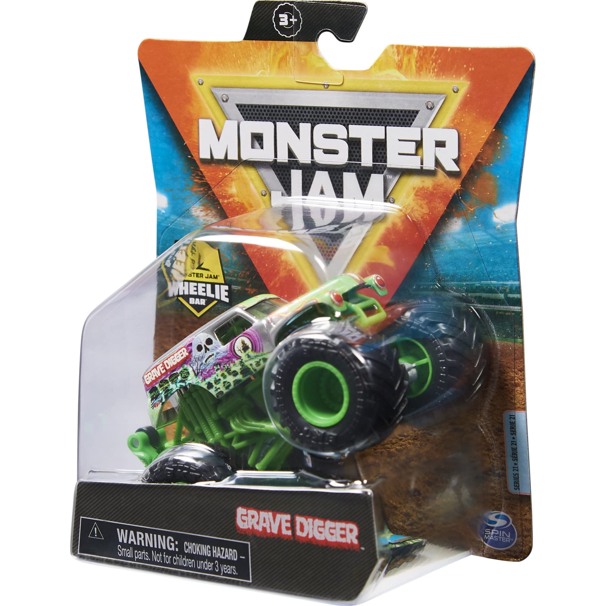 Foto 5 pulgar | Monster Truck Monster Jam 2021 1:64 con Barra y Ruedas - Venta Internacional