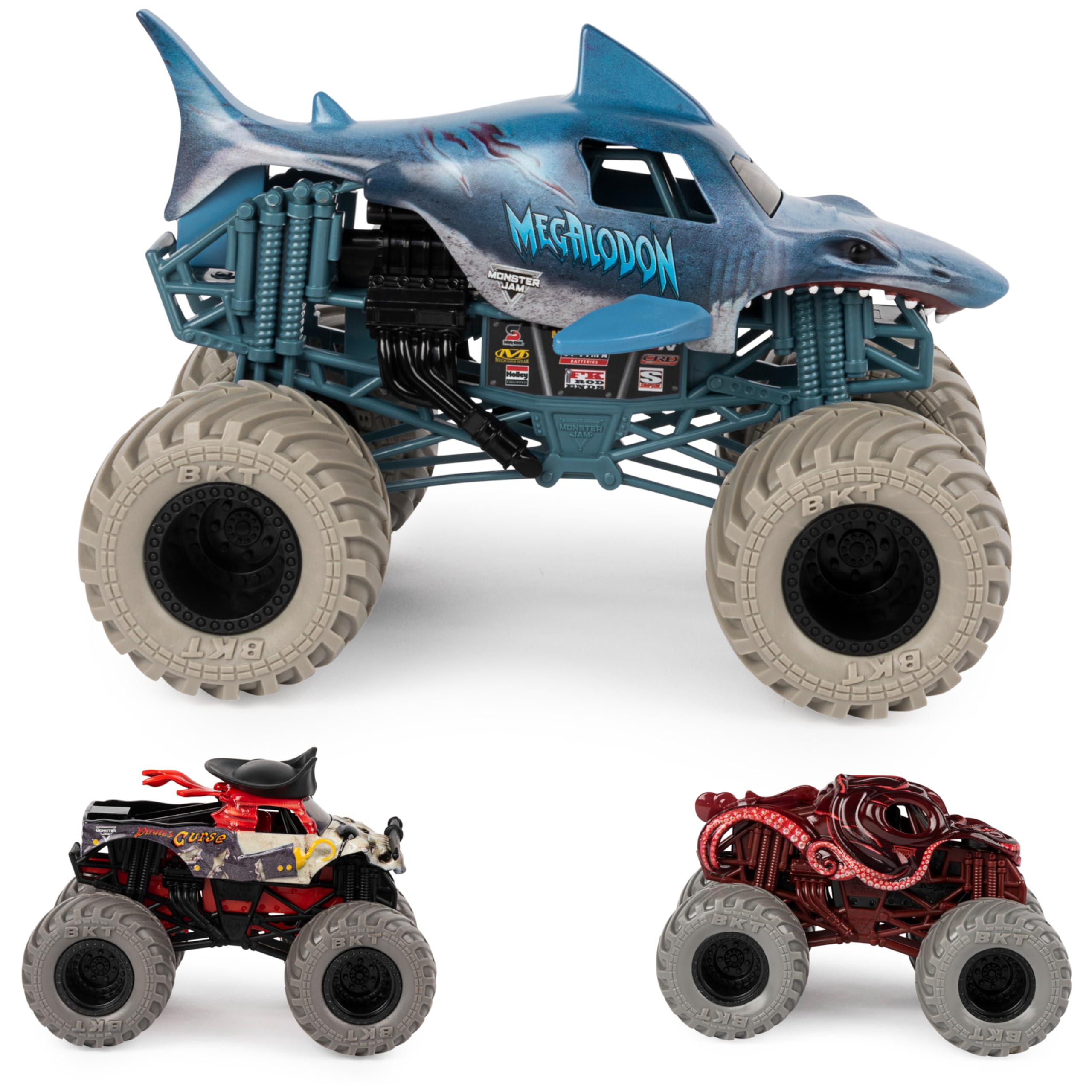 Foto 2 pulgar | Monster Trucks Fundidos a Presión Toy Monster Jam Into The Deep paquete de 3 - Venta Internacional