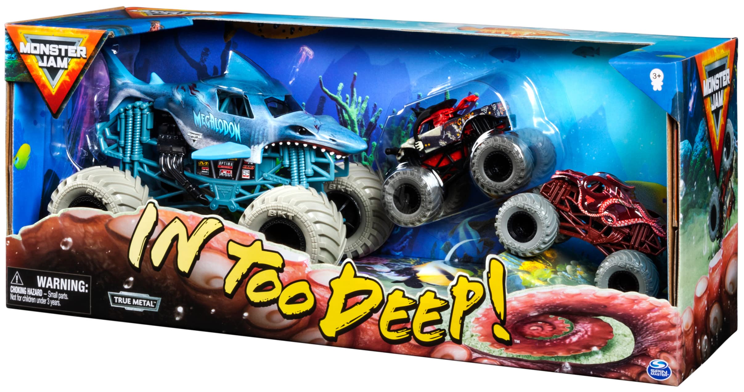 Foto 7 | Monster Trucks Fundidos a Presión Toy Monster Jam Into The Deep paquete de 3 - Venta Internacional