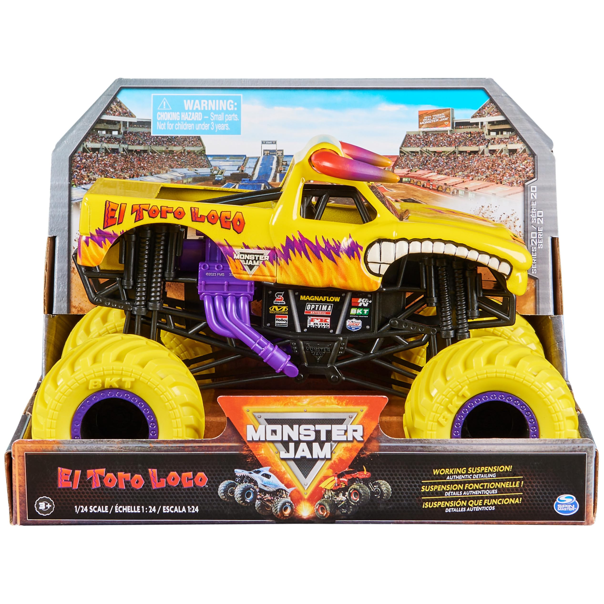 Foto 2 pulgar | Camión Monster Jam El Toro Loco 1:24 de Colección Fundido a Presión - Venta Internacional