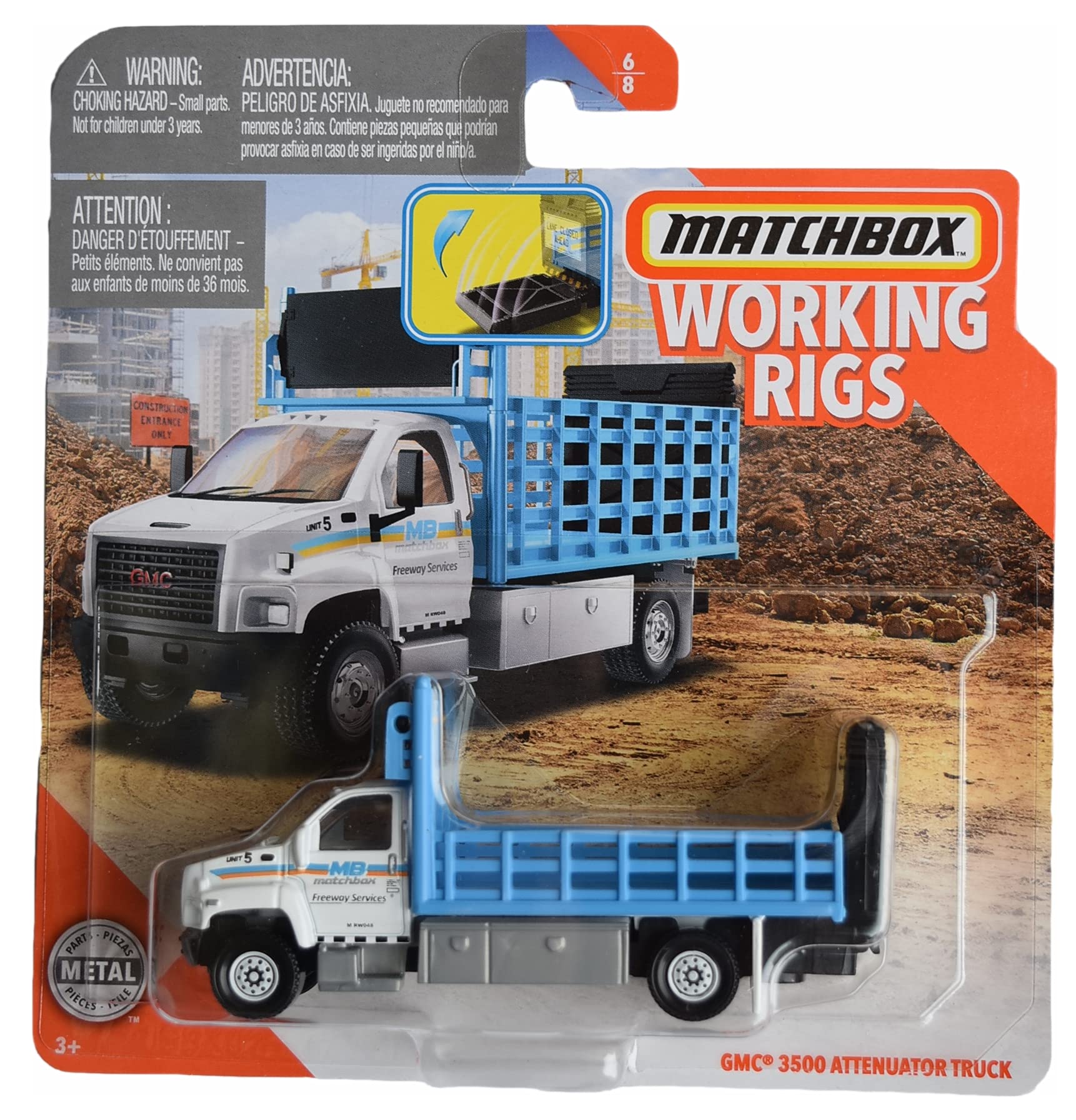 Foto 1 | Carro de Construcción Matchbox GMC 3500 6/8 - Venta Internacional