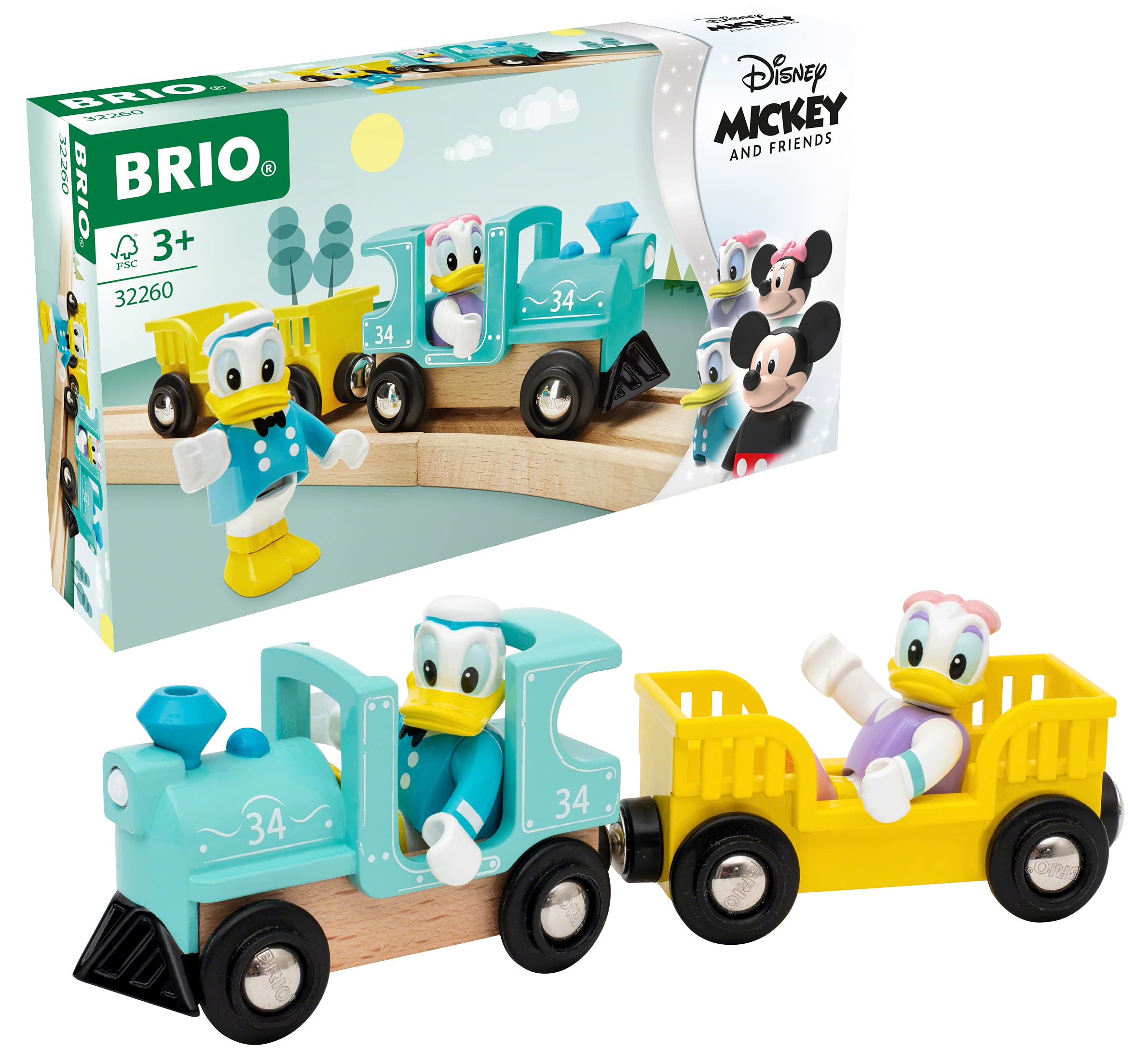 Foto 2 pulgar | Set de Tren de Juguete Brio Disney Mickey Donald Daisy Duck - Venta Internacional