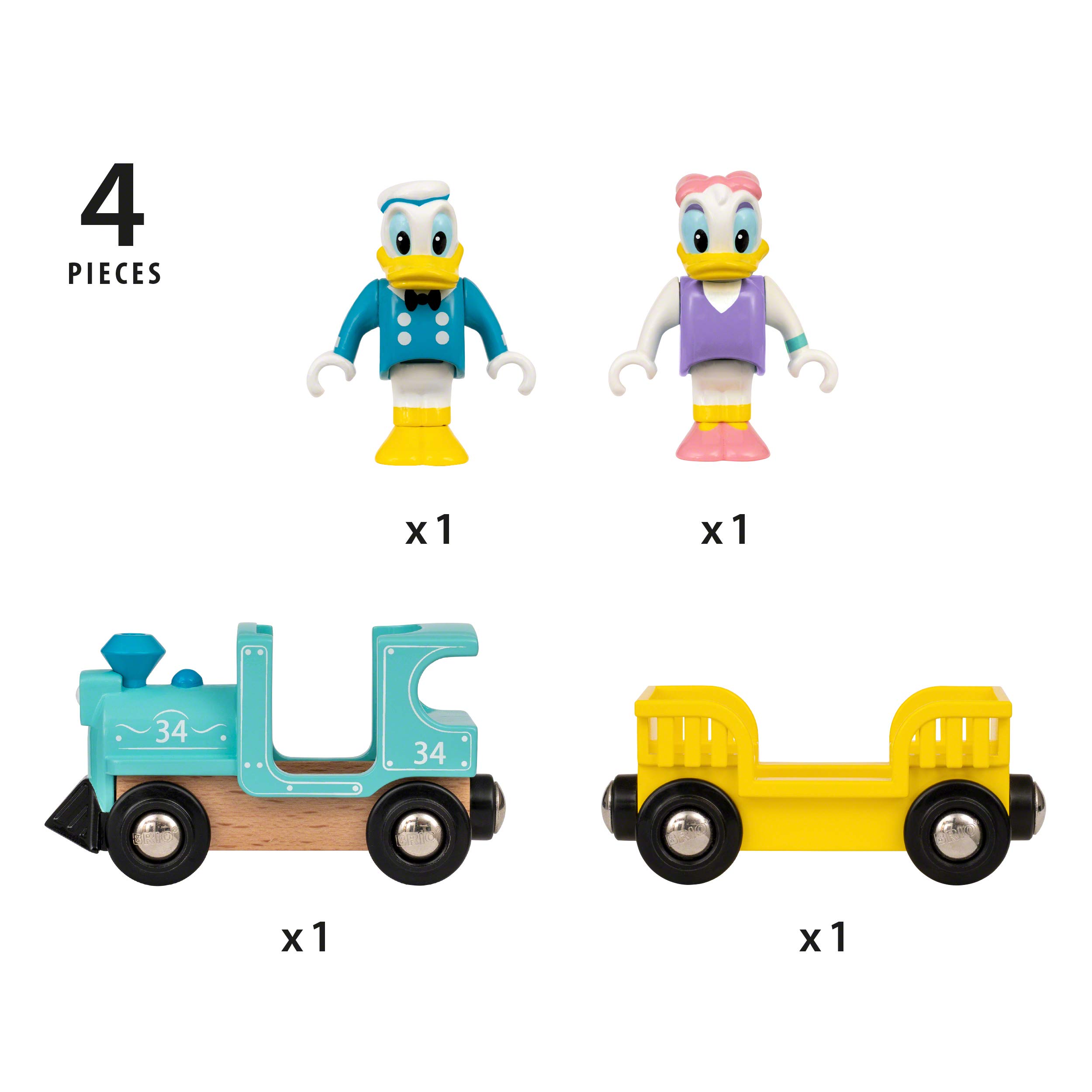 Foto 4 pulgar | Set de Tren de Juguete Brio Disney Mickey Donald Daisy Duck - Venta Internacional