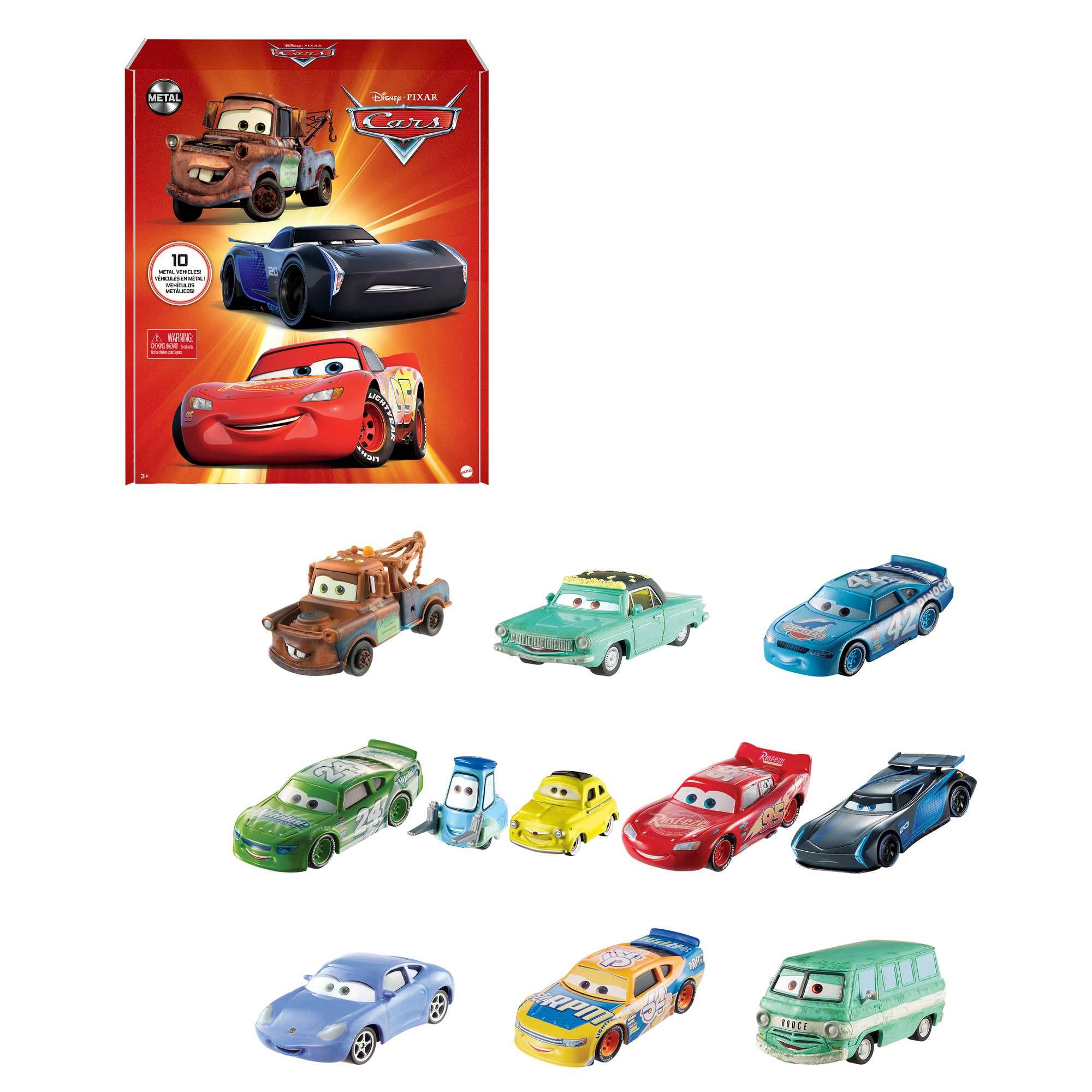 Foto 2 pulgar | Set de Coches de Juguete Mattel Disney Pixar Cars Mini Racers Fundidos a Presión - Venta Internacional