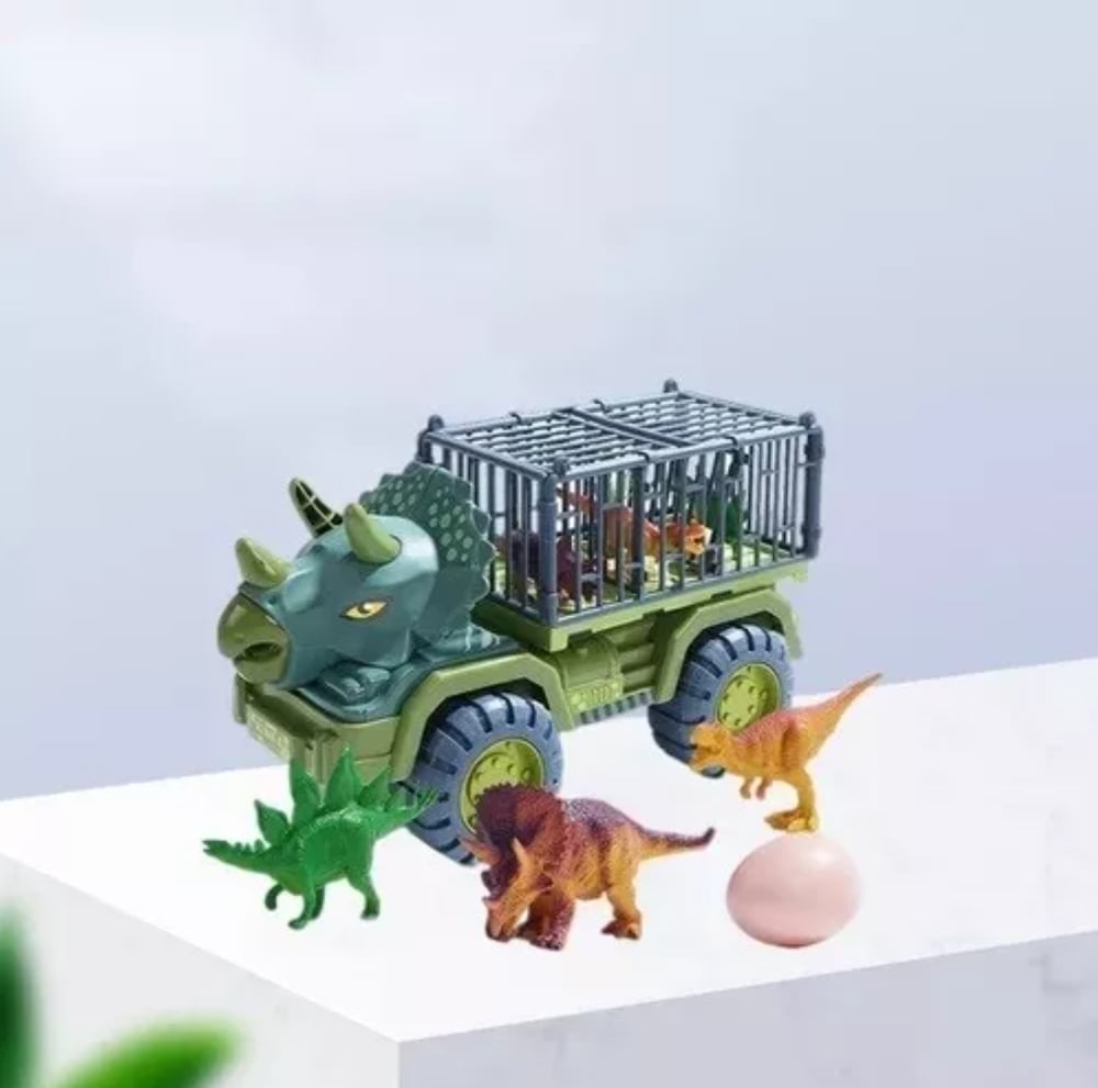 Foto 7 pulgar | Camión de Transporte con Dinosaurios para Niños - Triceratops - Venta Internacional