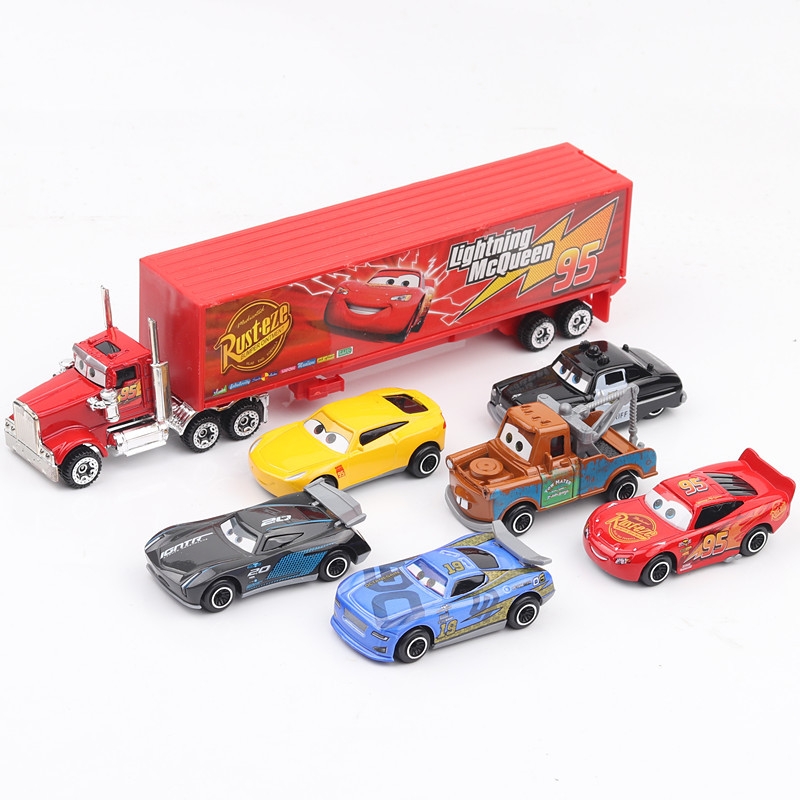 Foto 4 pulgar | Coches de Juguete Pixar Cars Lightning Mcqueen 7 Piezas Fundidos A Presión - Venta Internacional