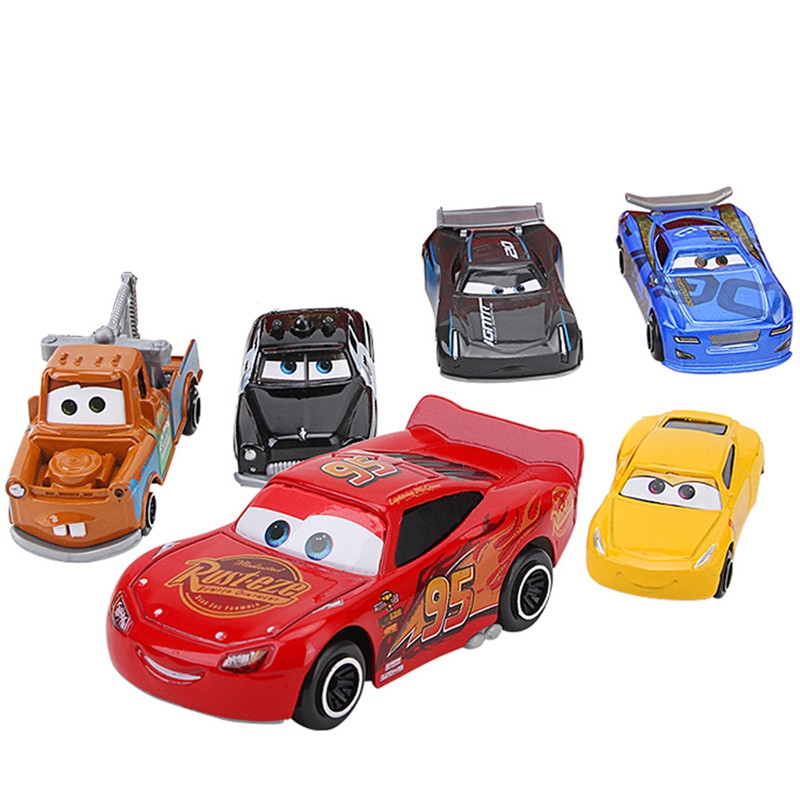 Foto 6 pulgar | Coches de Juguete Pixar Cars Lightning Mcqueen 7 Piezas Fundidos A Presión - Venta Internacional