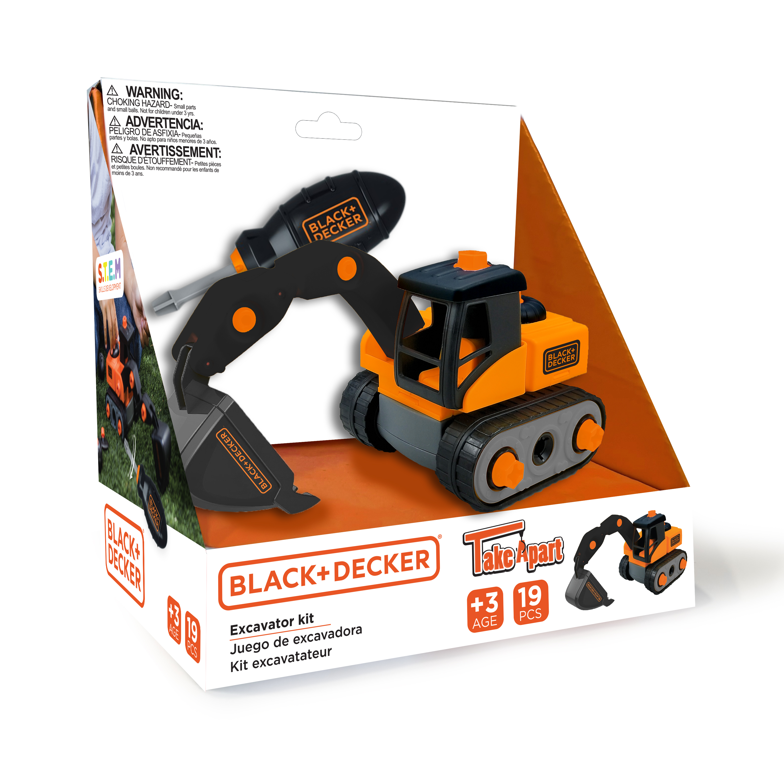 Camión Excavadora Black+decker Take Apart Classic