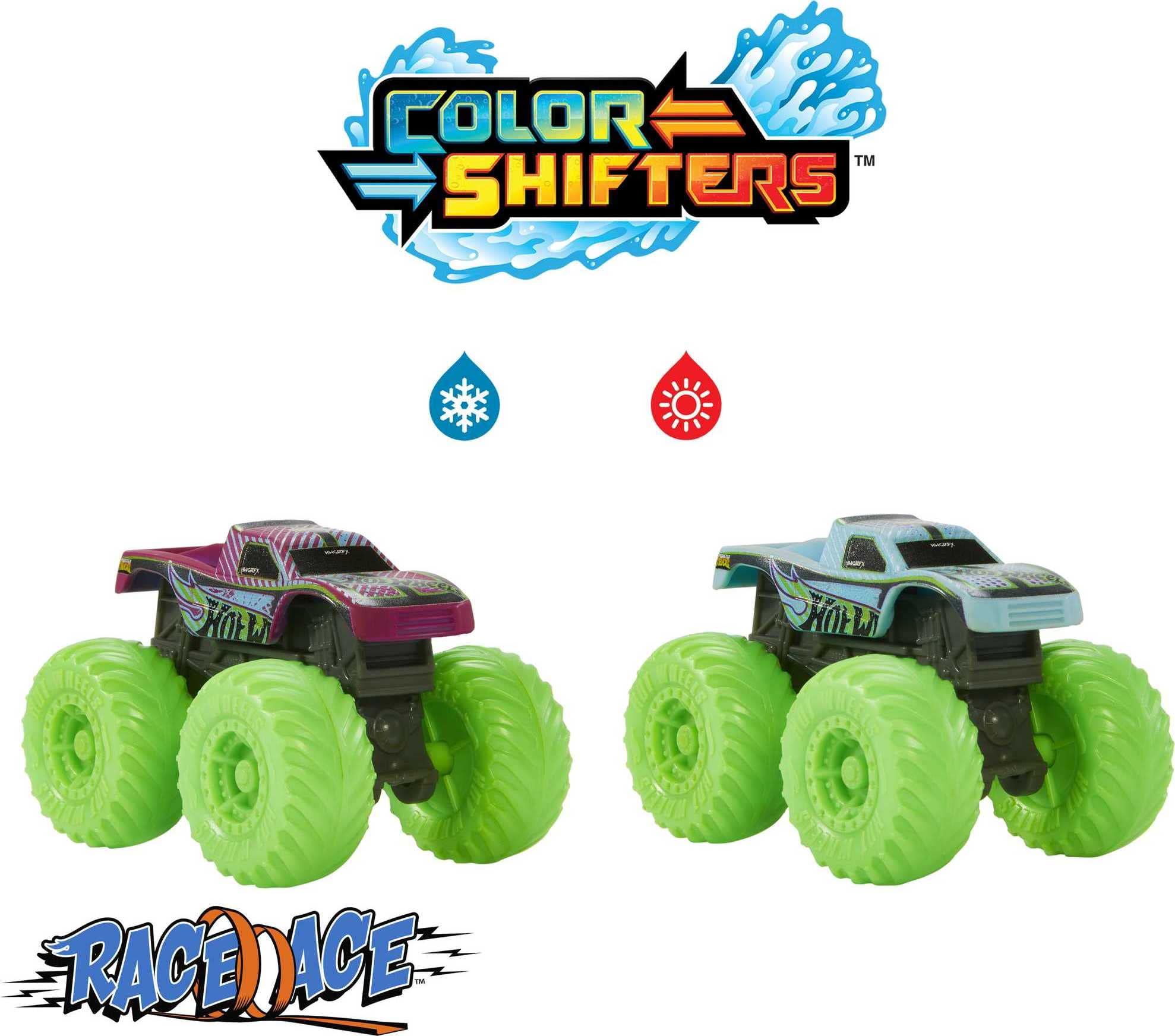 Foto 2 | Juguete Hot Wheels Monster Trucks Paquete de 2 con Tanque de Agua - Venta Internacional