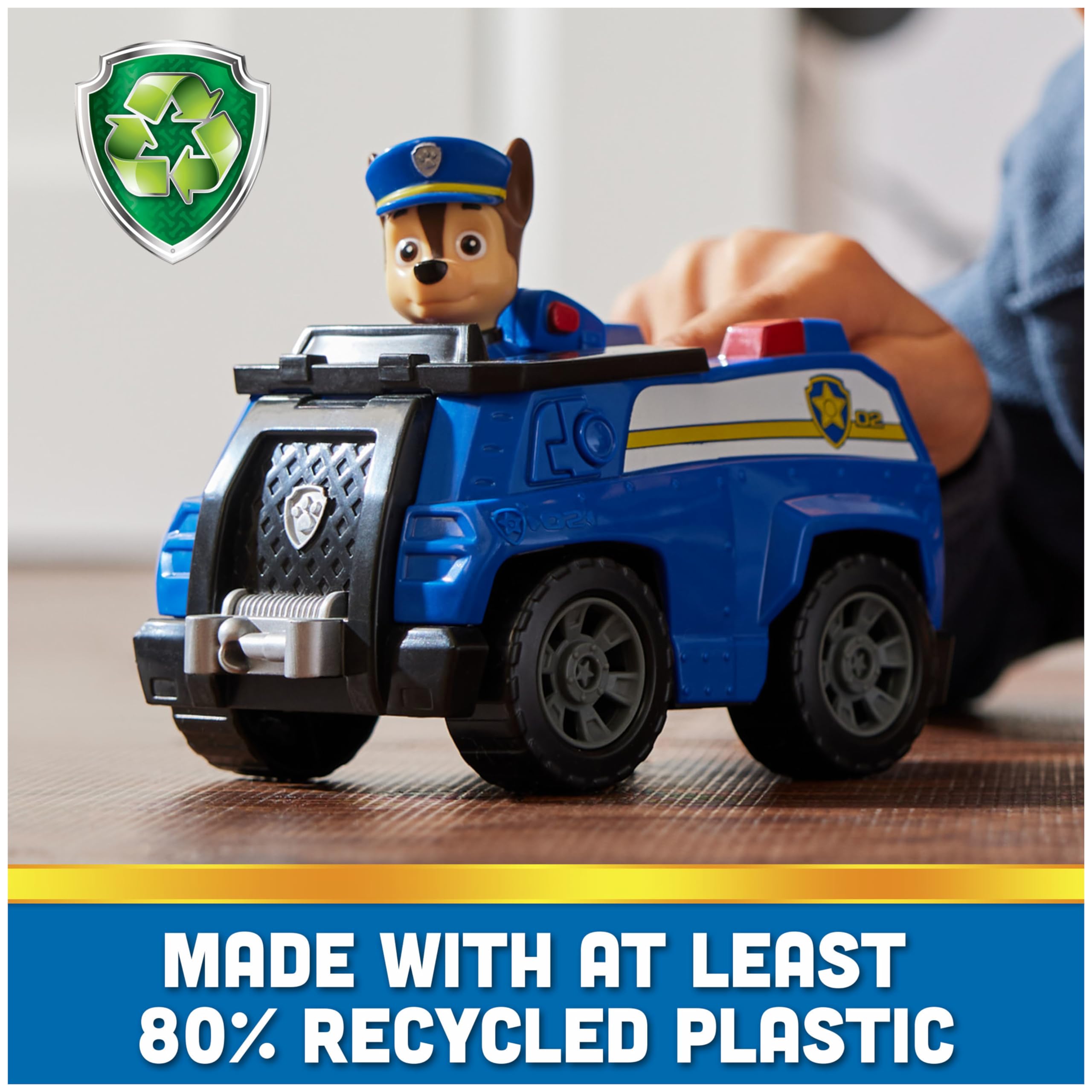 Foto 3 pulgar | Coche de Juguete Paw Patrol Chase's Patrol Cruiser con Figura de Acción - Venta Internacional