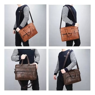 Foto 3 | Maletín Jeep Buluo De Piel Para Hombre Original 38x28x7 Cm - Venta Internacional.