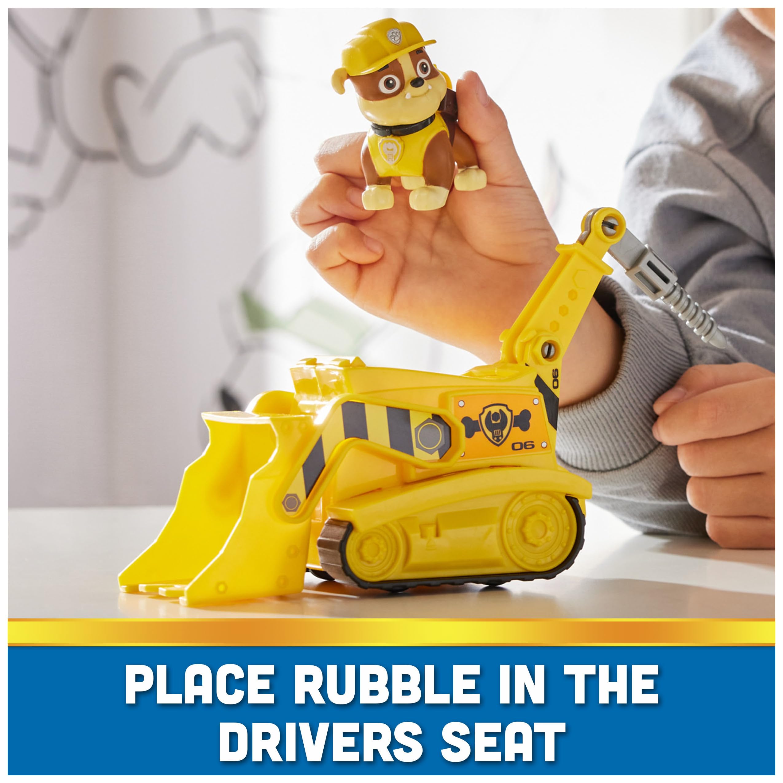 Foto 7 pulgar | Vehículo de Juguete Paw Patrol Rubble's Bulldozer con Figura de Acción - Venta Internacional