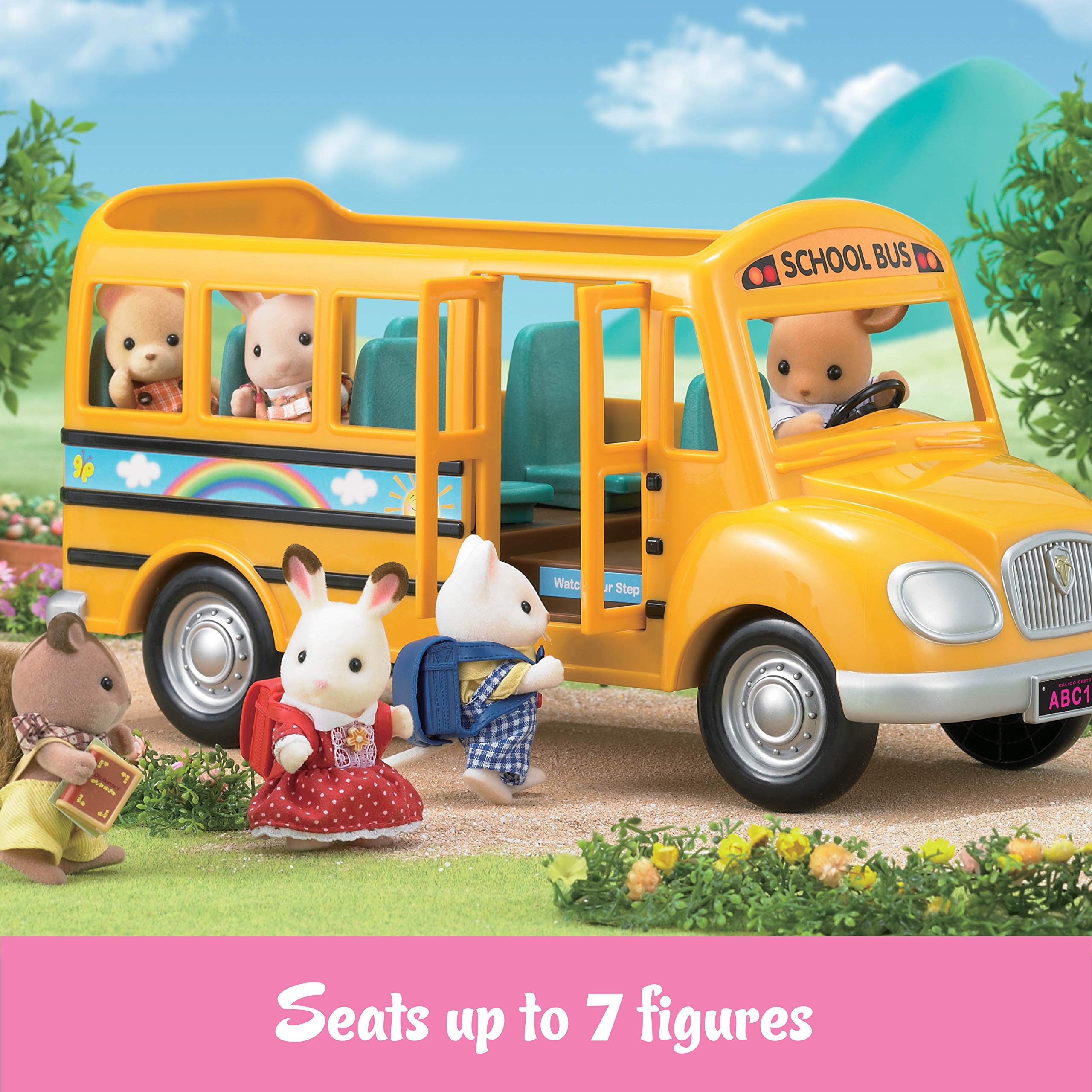 Foto 2 | Autobús Escolar De Juguete Calico Critters Country Tree Con 7 Figuras - Venta Internacional.