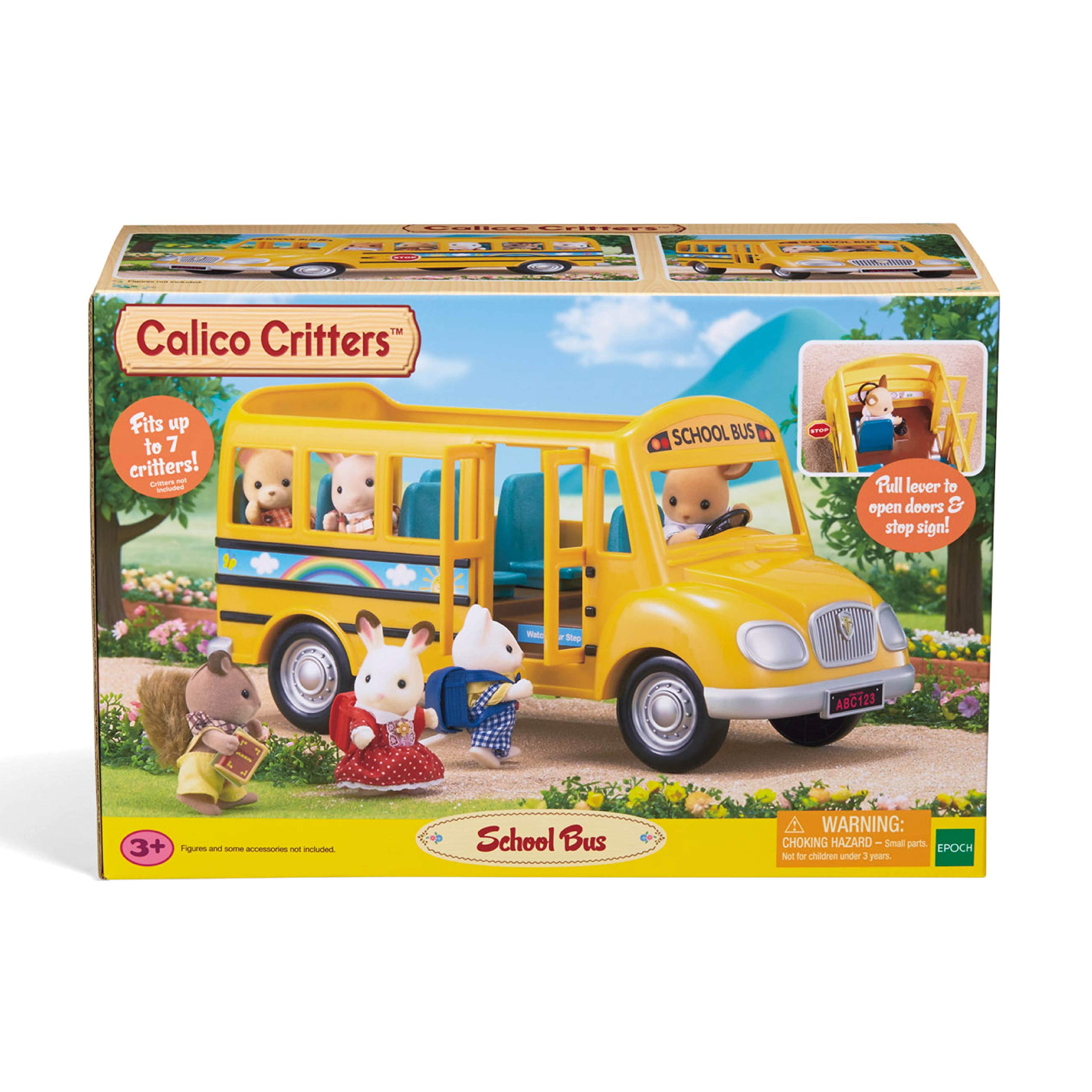 Foto 5 | Autobús Escolar De Juguete Calico Critters Country Tree Con 7 Figuras - Venta Internacional.