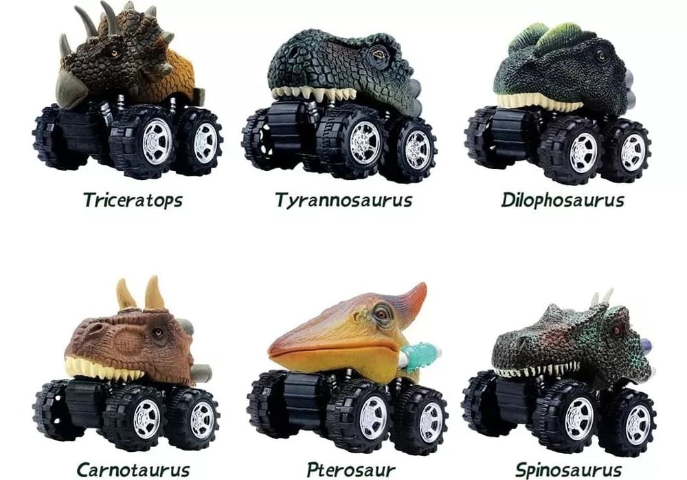 Foto 6 pulgar | Set de Juguete Dinosaur Cars T-rex Triceratops Dilofhosaurus - Venta Internacional