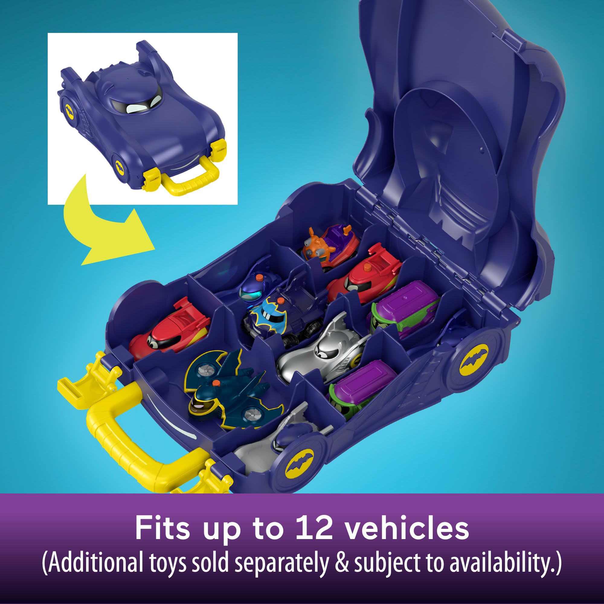 Foto 4 pulgar | Maletín de transporte Fisher-Price DC Batwheels Batmobile - Venta Internacional