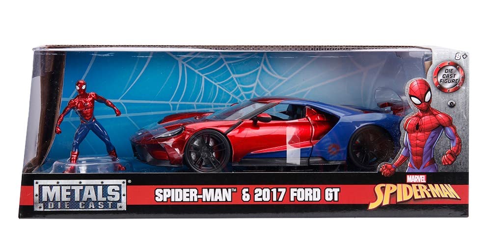 Foto 2 pulgar | Coche Fundido A Presión Jada Toys Marvel 2017 Ford Gt 1:24 Con Spider-man - Venta Internacional.