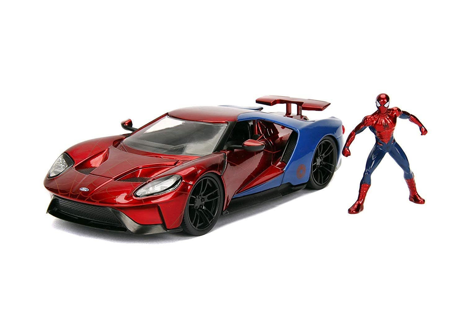 Foto 3 pulgar | Coche Fundido A Presión Jada Toys Marvel 2017 Ford Gt 1:24 Con Spider-man - Venta Internacional.