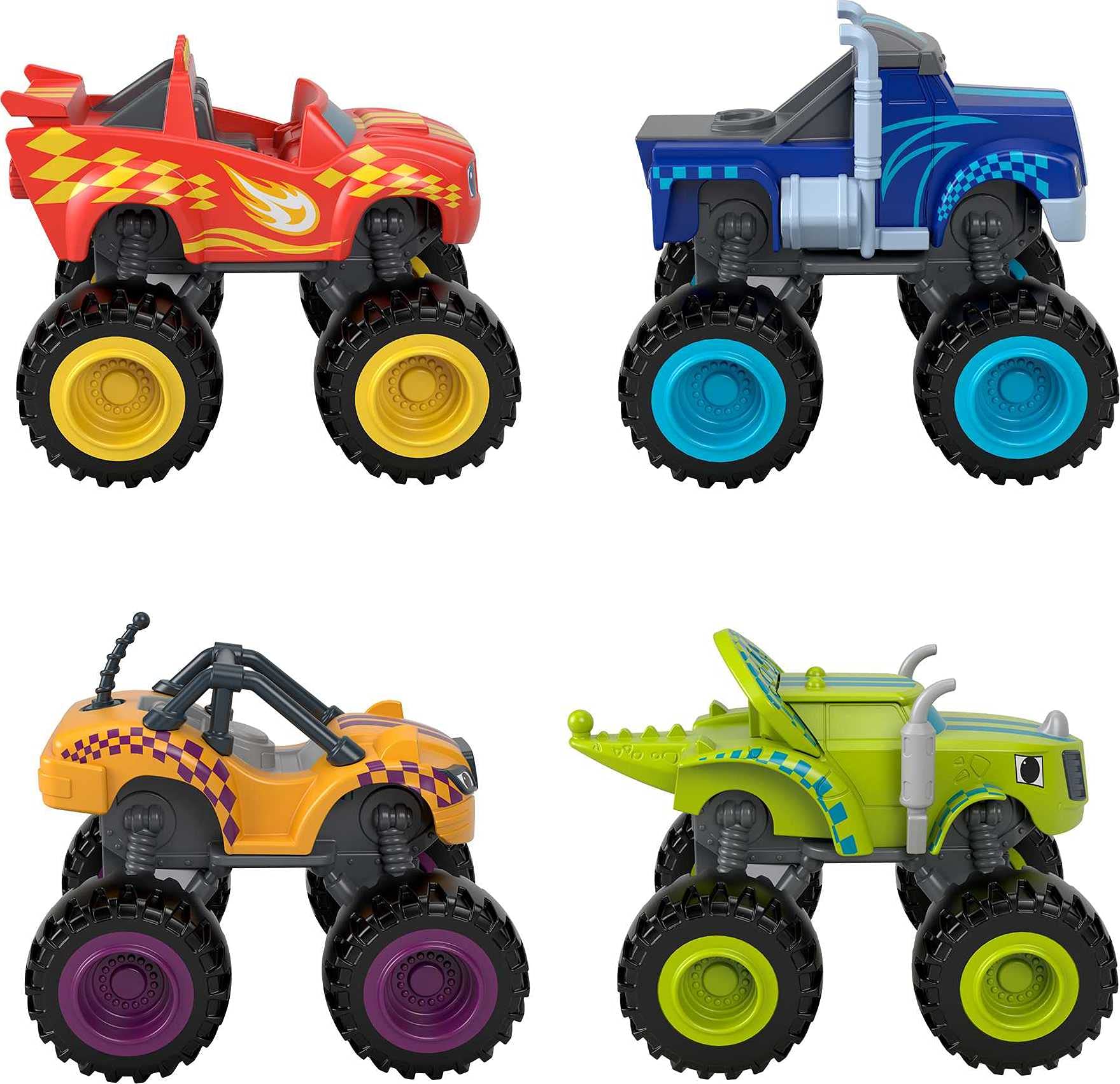 Foto 6 pulgar | Toy Fisher-price Blaze And The Monster Machines Diecast, Paquete De 4 - Venta Internacional.