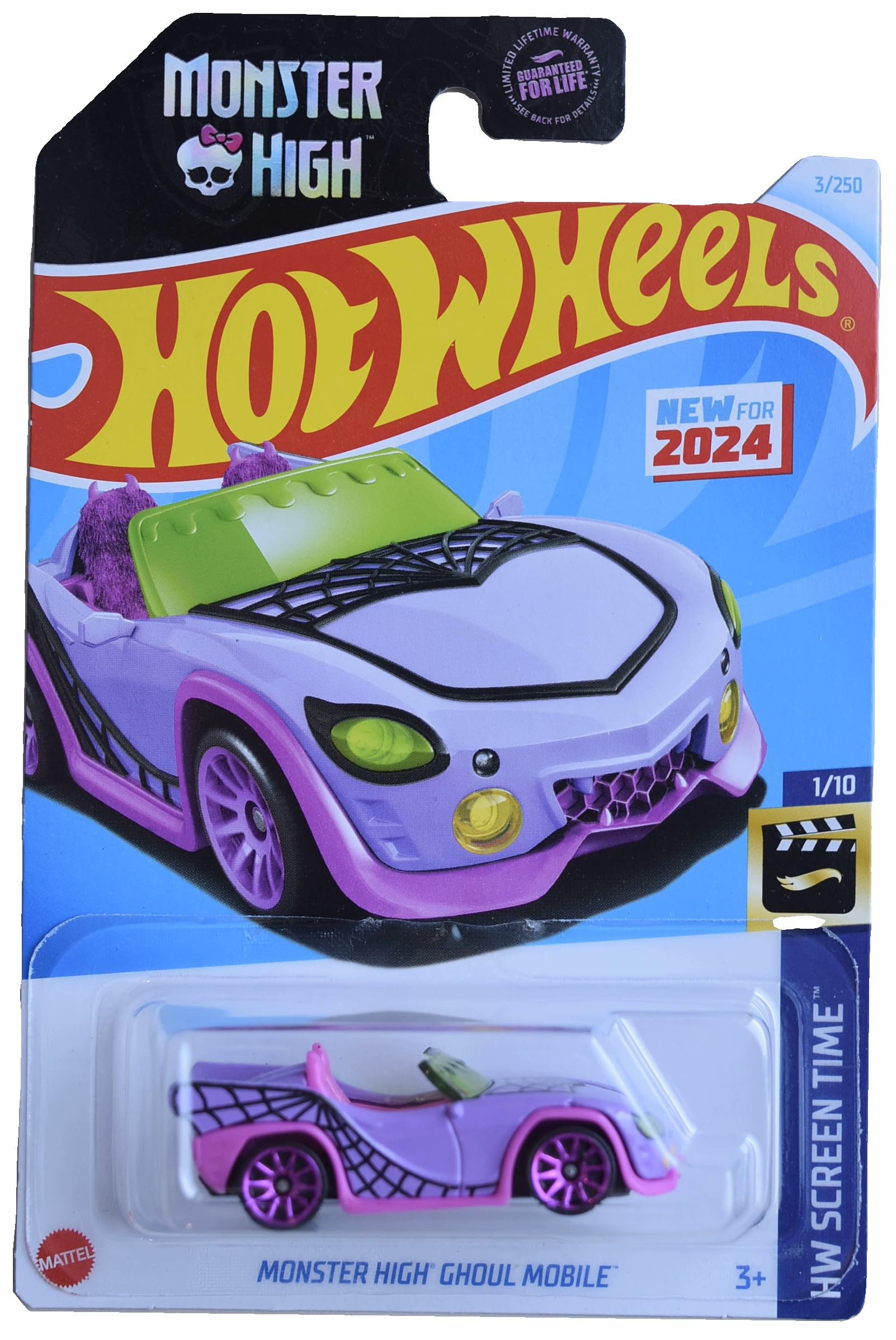 Foto 2 pulgar | Coche De Juguete Mattel Hot Wheels Monster High Ghoul Mobile 1:64 - Venta Internacional.