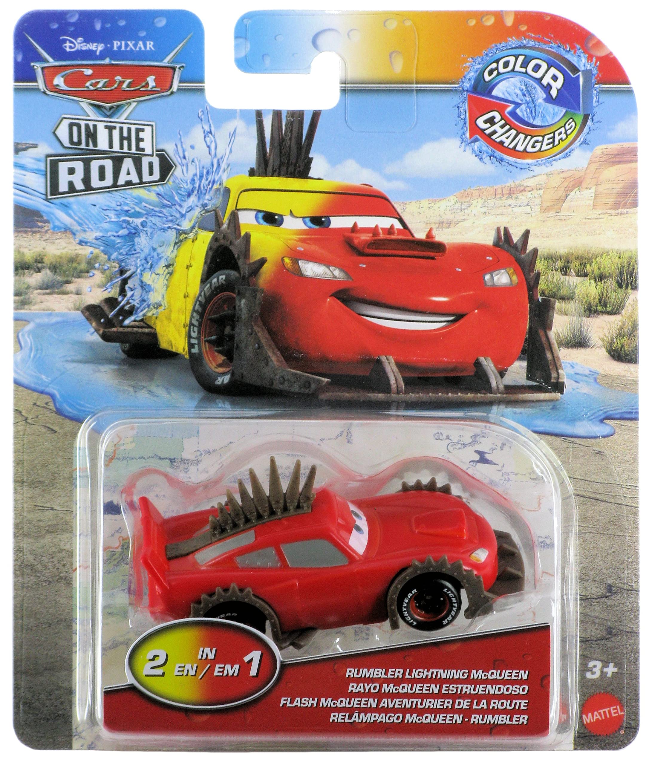 Foto 2 pulgar | Toy Disney Cars Color Changers 2022 On The Road Rumbler - Venta Internacional.