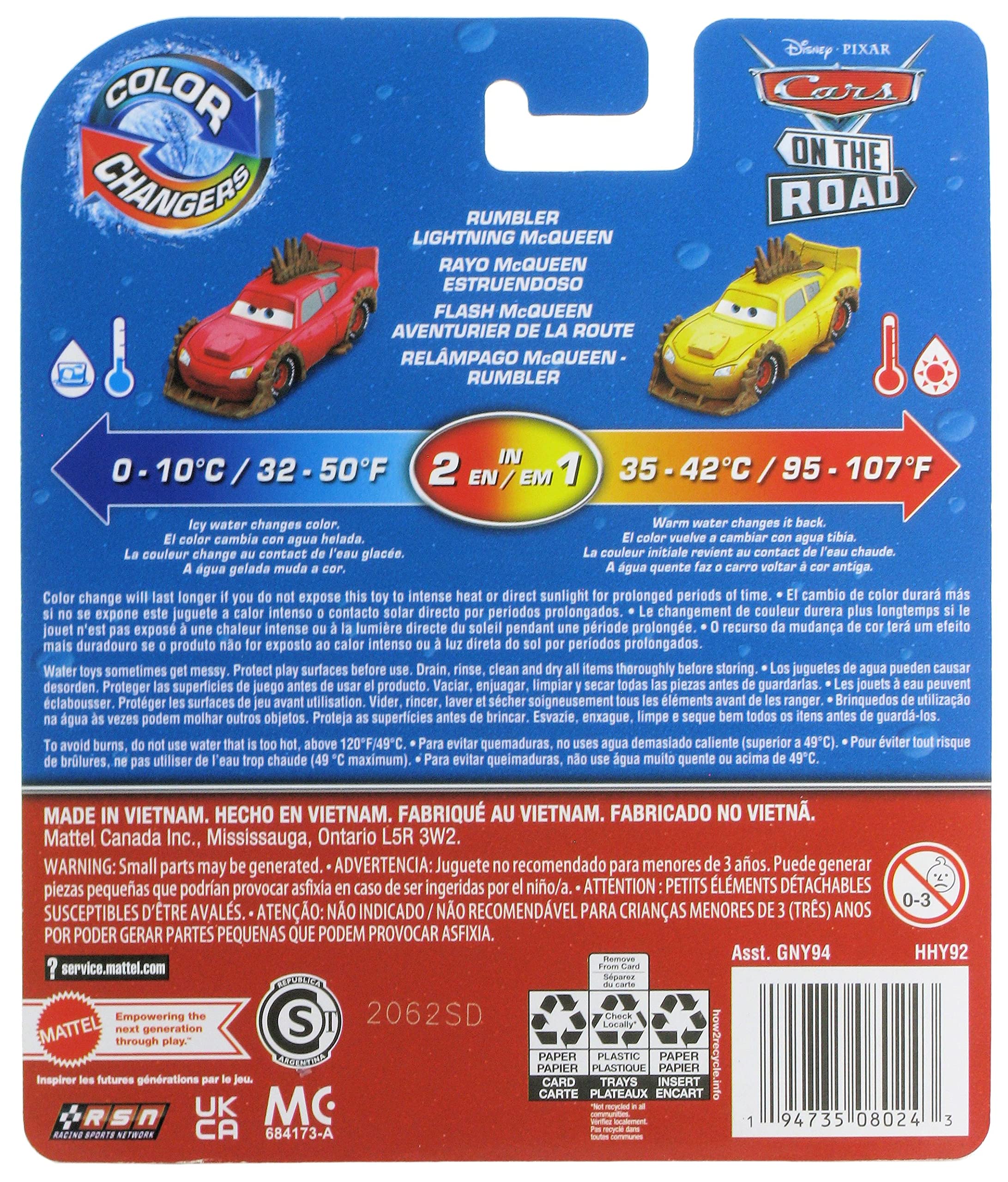 Foto 3 pulgar | Toy Disney Cars Color Changers 2022 On The Road Rumbler - Venta Internacional.