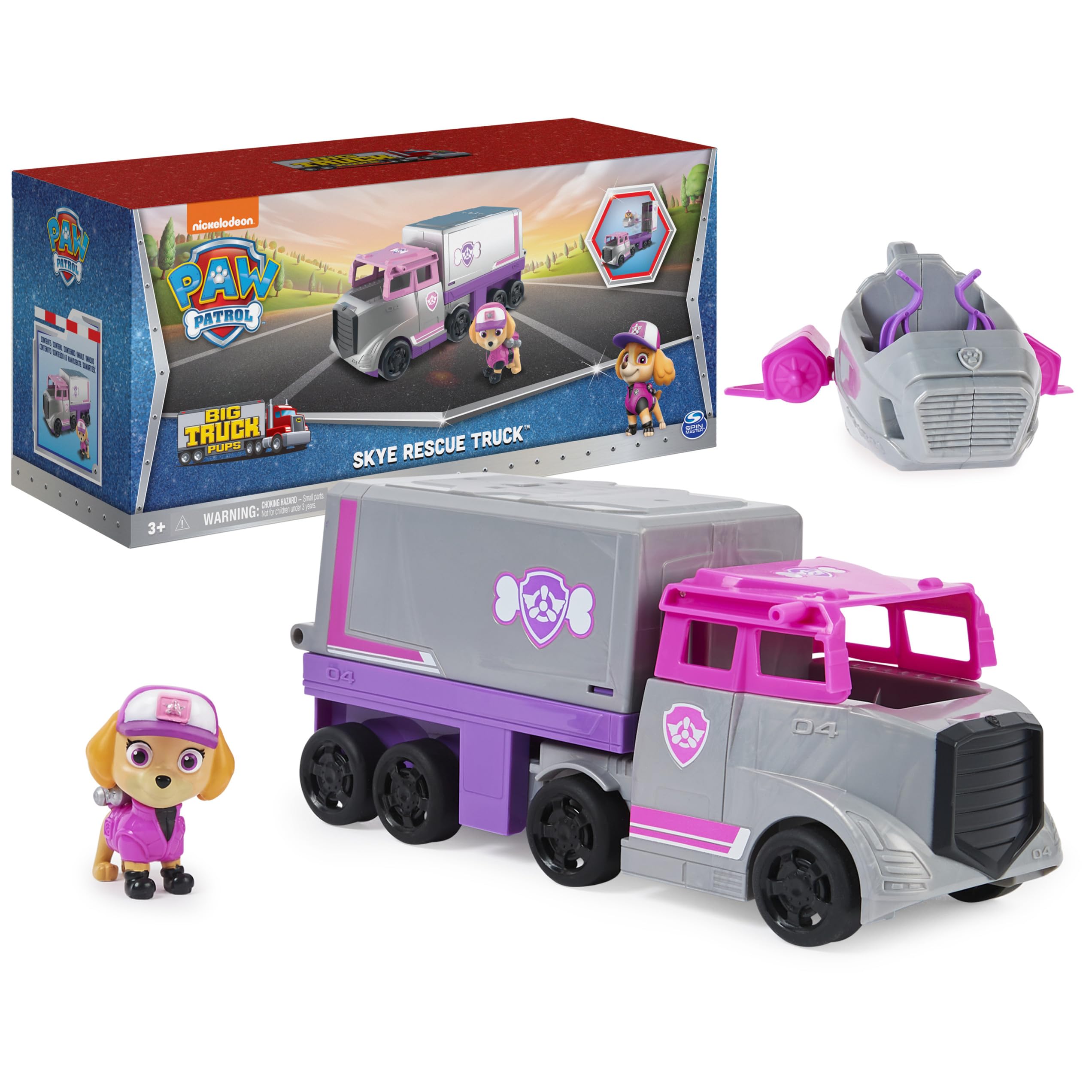 Foto 2 pulgar | Toy Truck Paw Patrol Big Truck Pup's Skye Con Figura De Acción - Venta Internacional.