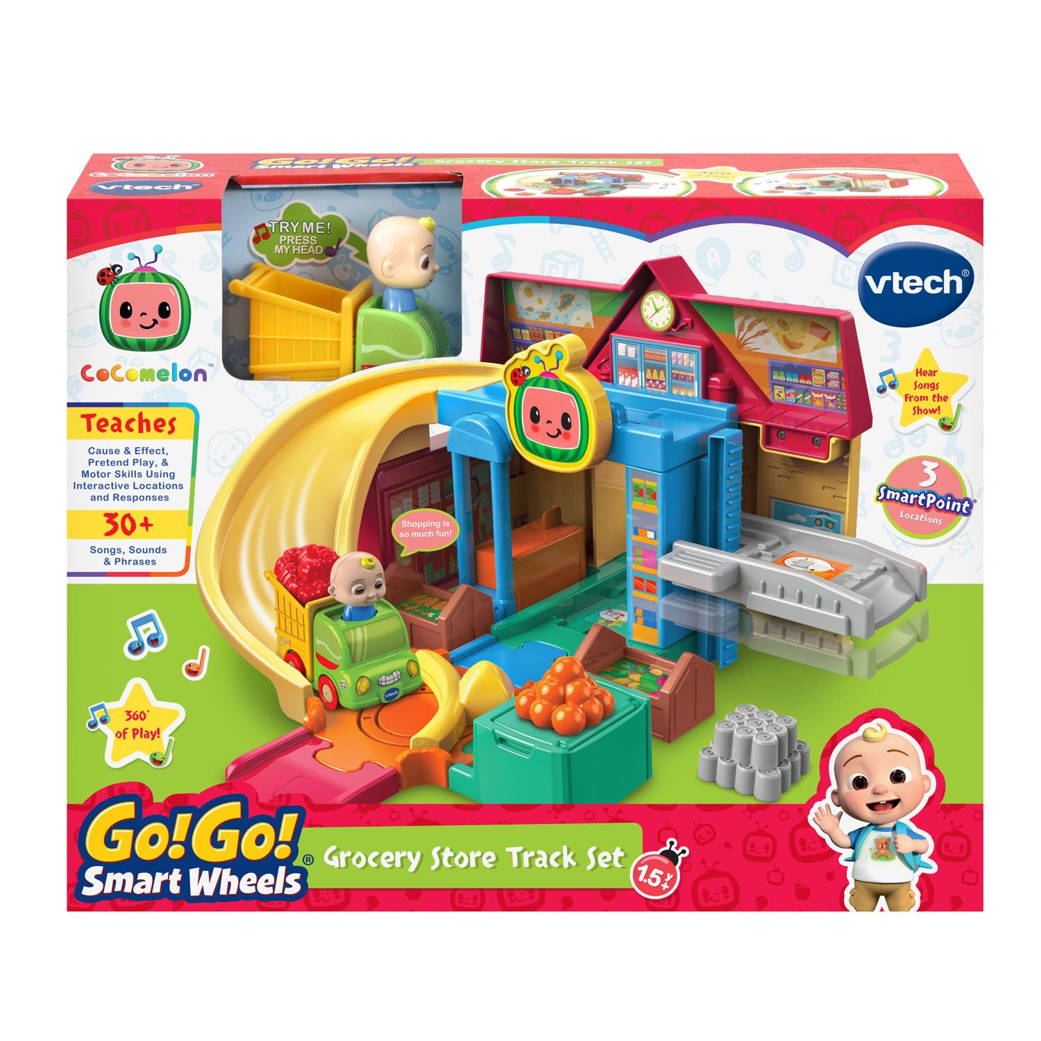 Foto 7 | Set De Canciones Vtech Cocomelon Go! ¡vamos! Smart Wheels Cart Racers - Venta Internacional.