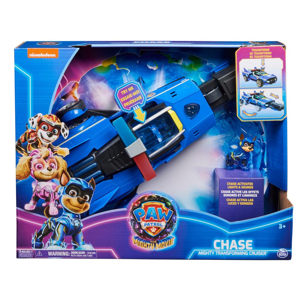 Paw Patrol: The Mighty Movie - Vehiculo De Lujo Chase Luz Y Sonido $999